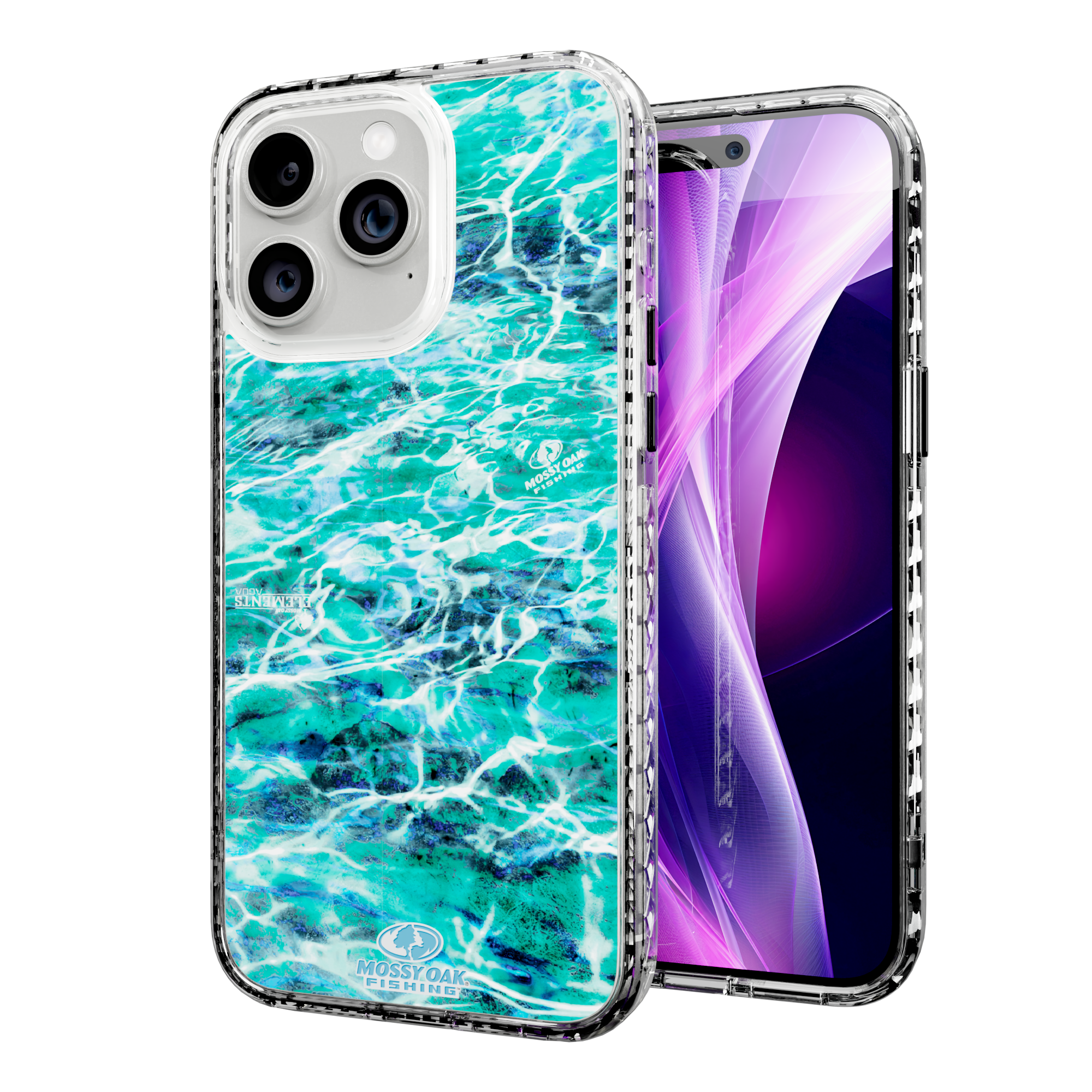 Mossy Oak Magnitude Series for Apple iPhone 14 Pro Max  - Agua Seafoam Crystal Clear