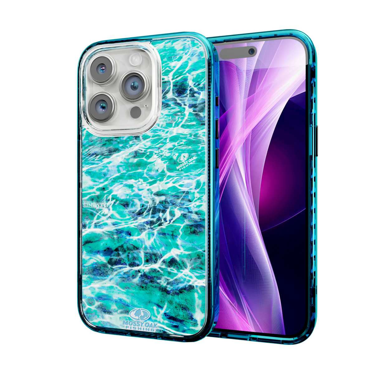 Mossy Oak Magnitude Series for Apple iPhone 14 Pro  - Agua Seafoam Deep Sea Blue