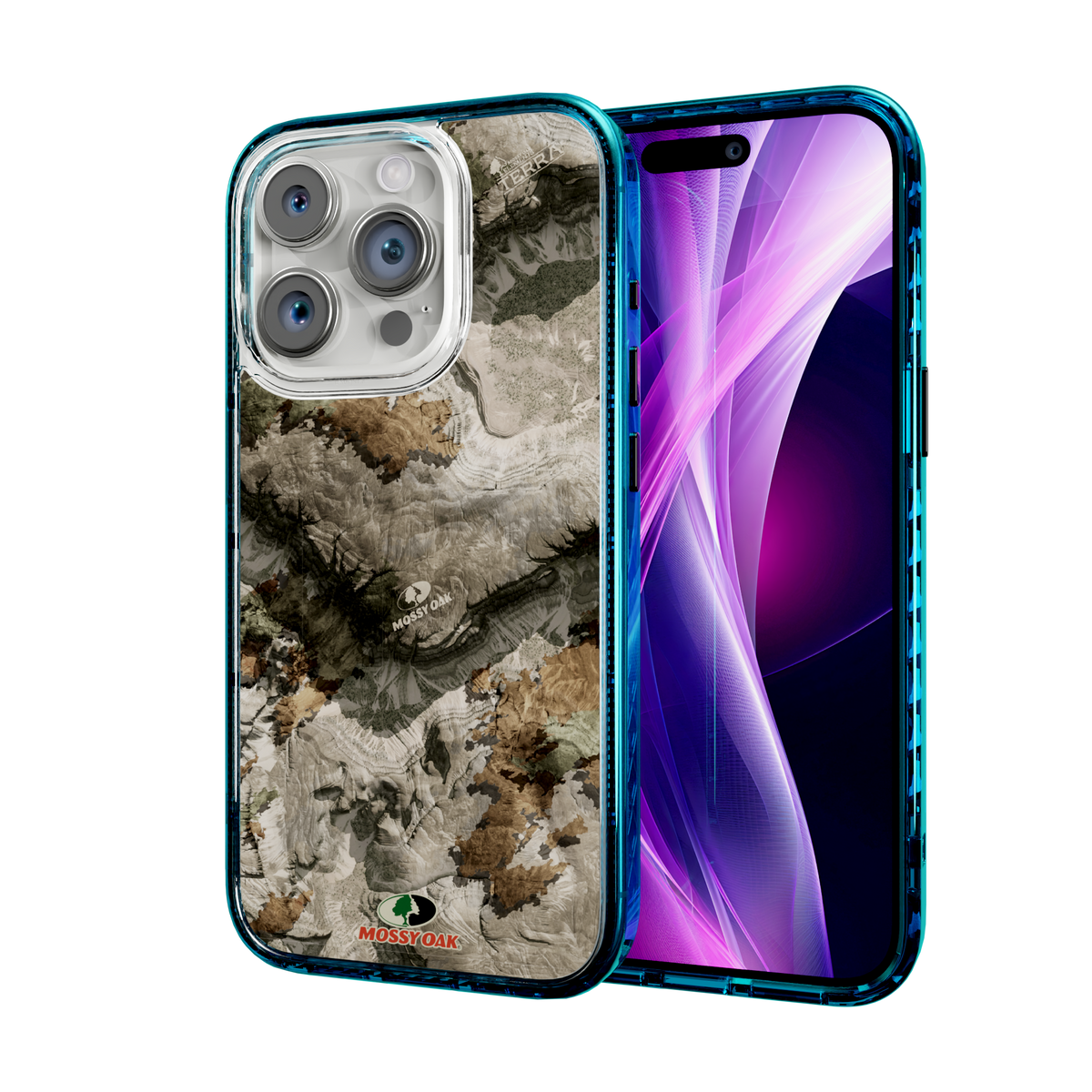 Mossy Oak Magnitude Series for Apple iPhone 14 Pro  - Terra Gila Deep Sea Blue