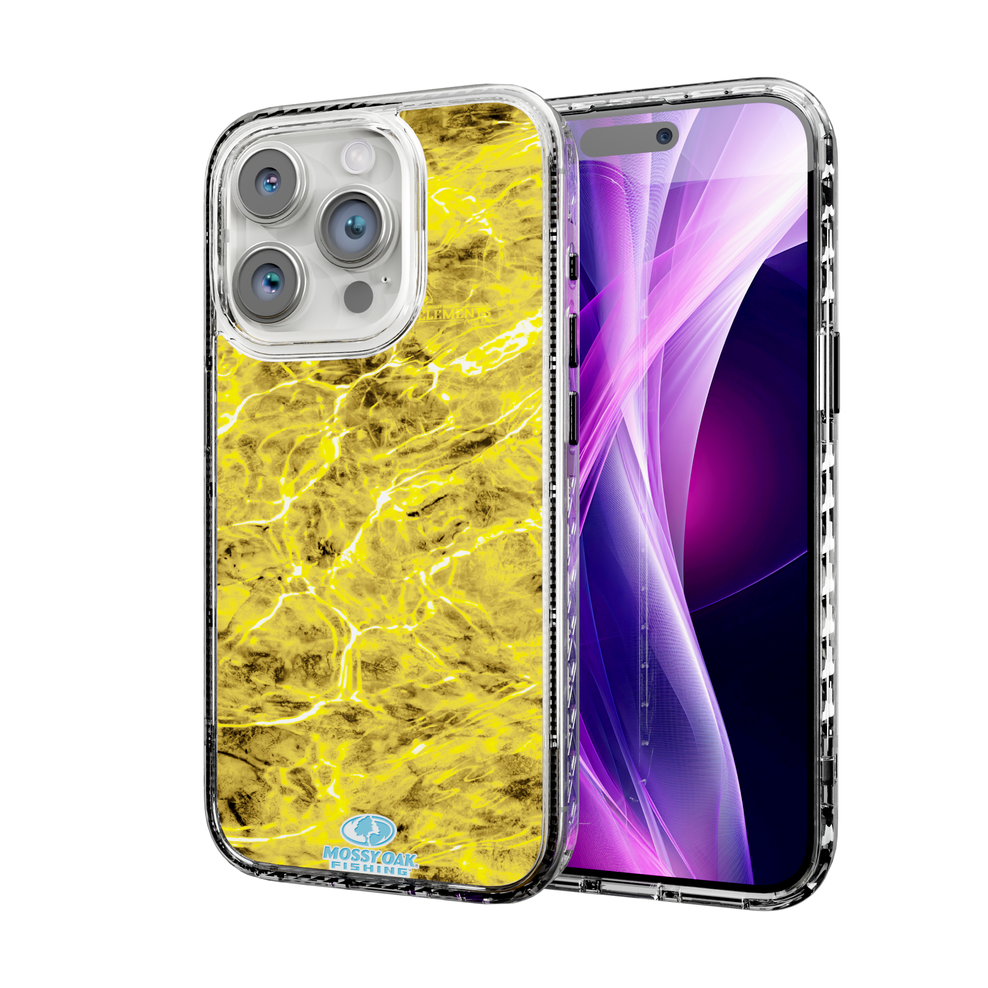 Mossy Oak Magnitude Series for Apple iPhone 14 Pro  - Agua Yellowfin Crystal Clear