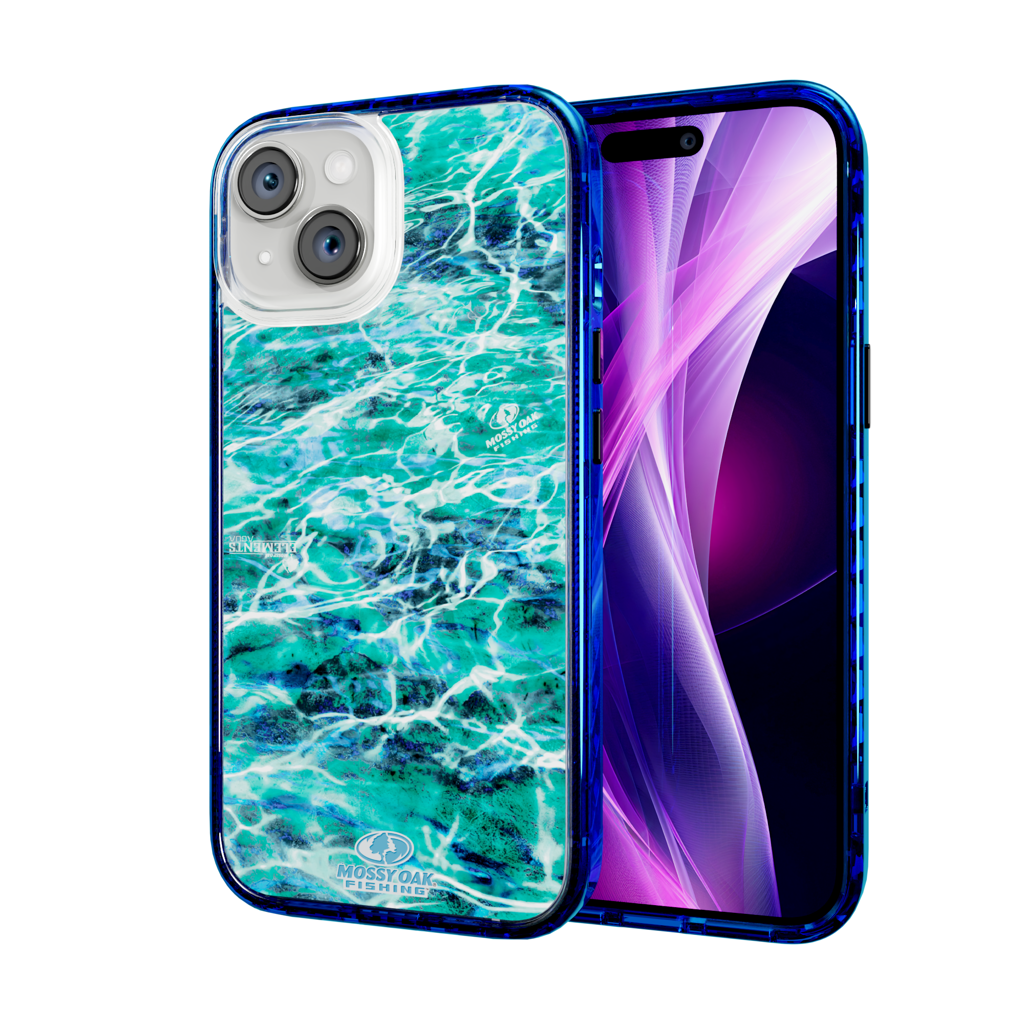 Mossy Oak Magnitude Series for Apple iPhone 15 - Agua Seafoam Bermuda Blue