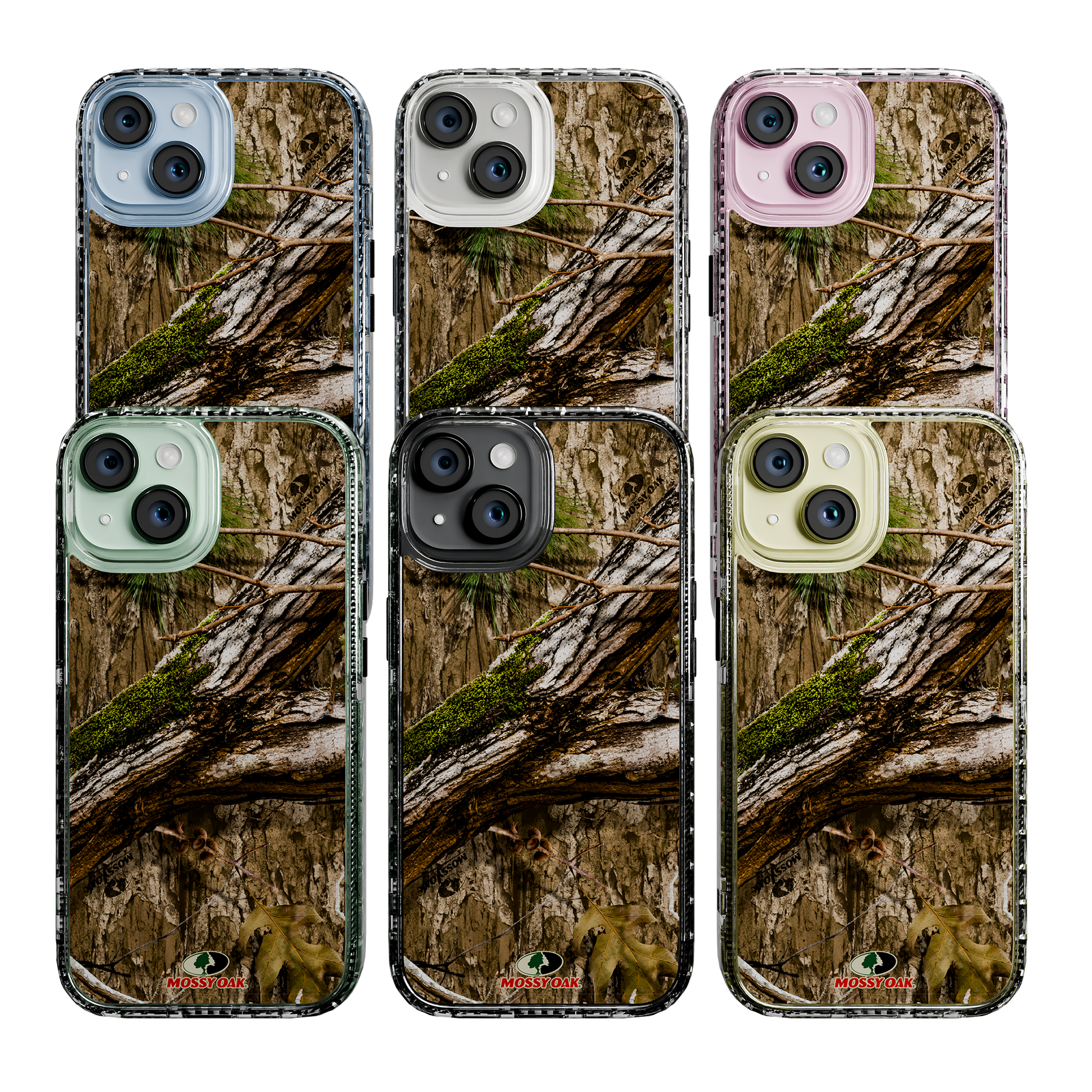 Slim MagSafe® Case for Apple iPhone 15 | Mossy Oak Country DNA Camo Crystal Clear