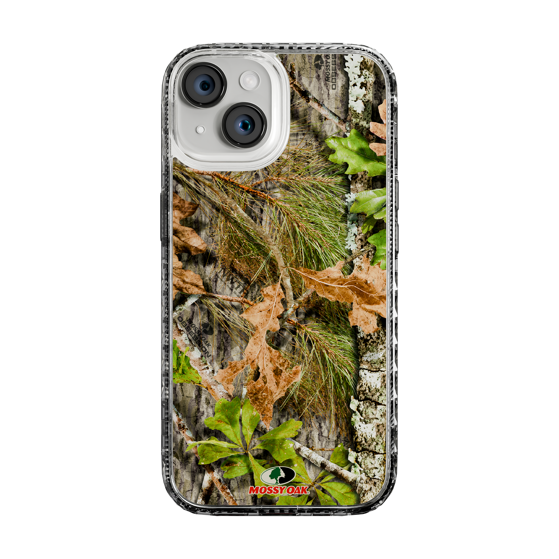 Slim MagSafe® Case for Apple iPhone 15 | Mossy Oak Obbsession Camo Crystal Clear