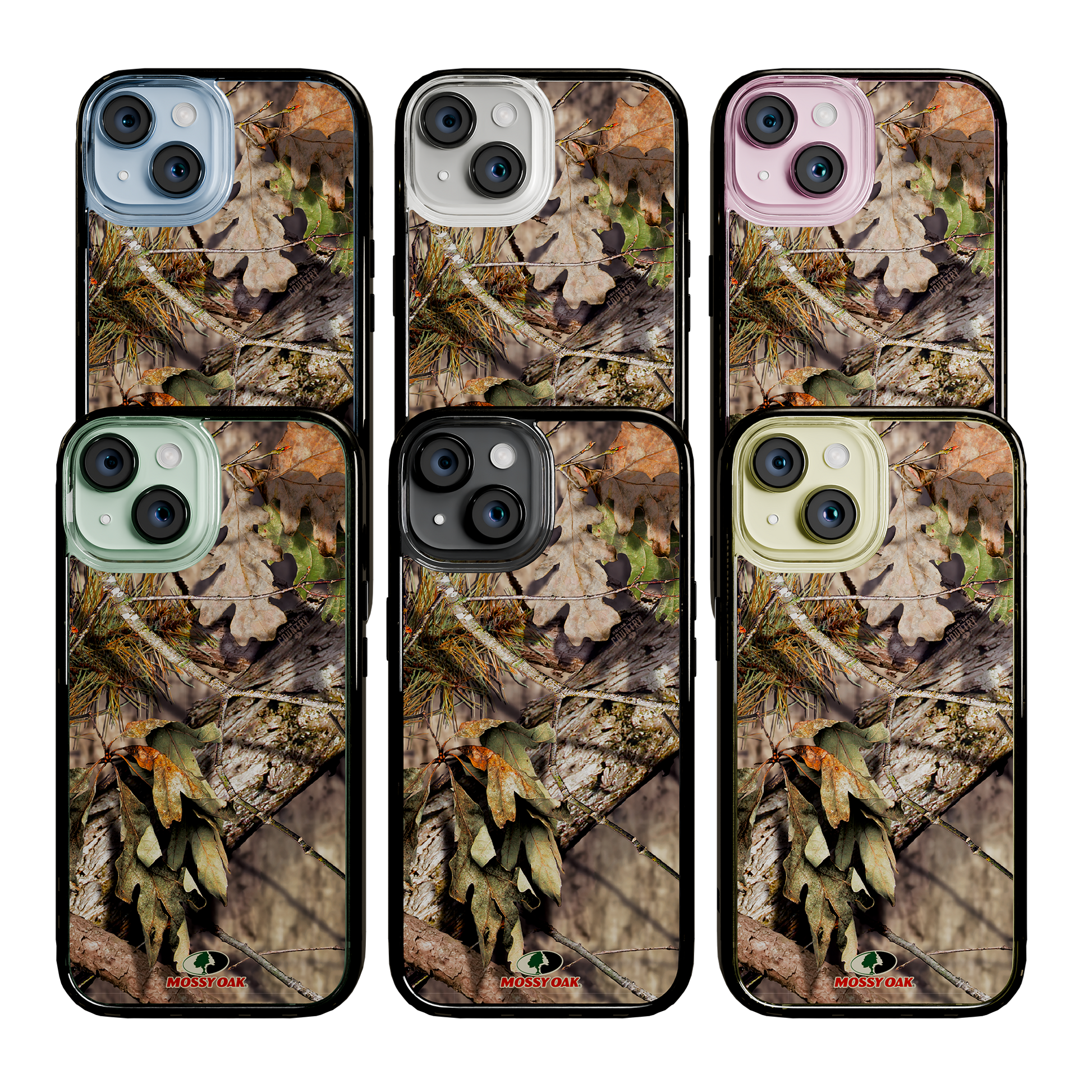 Slim MagSafe® Case for Apple iPhone 15 | Mossy Oak Breakup Country Camo Onyx Black