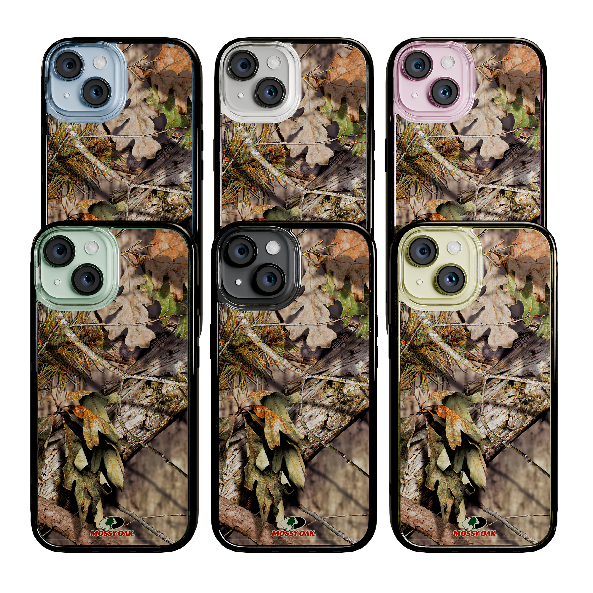 Slim MagSafe® Case for Apple iPhone 15 | Mossy Oak Breakup Country Camo Onyx Black