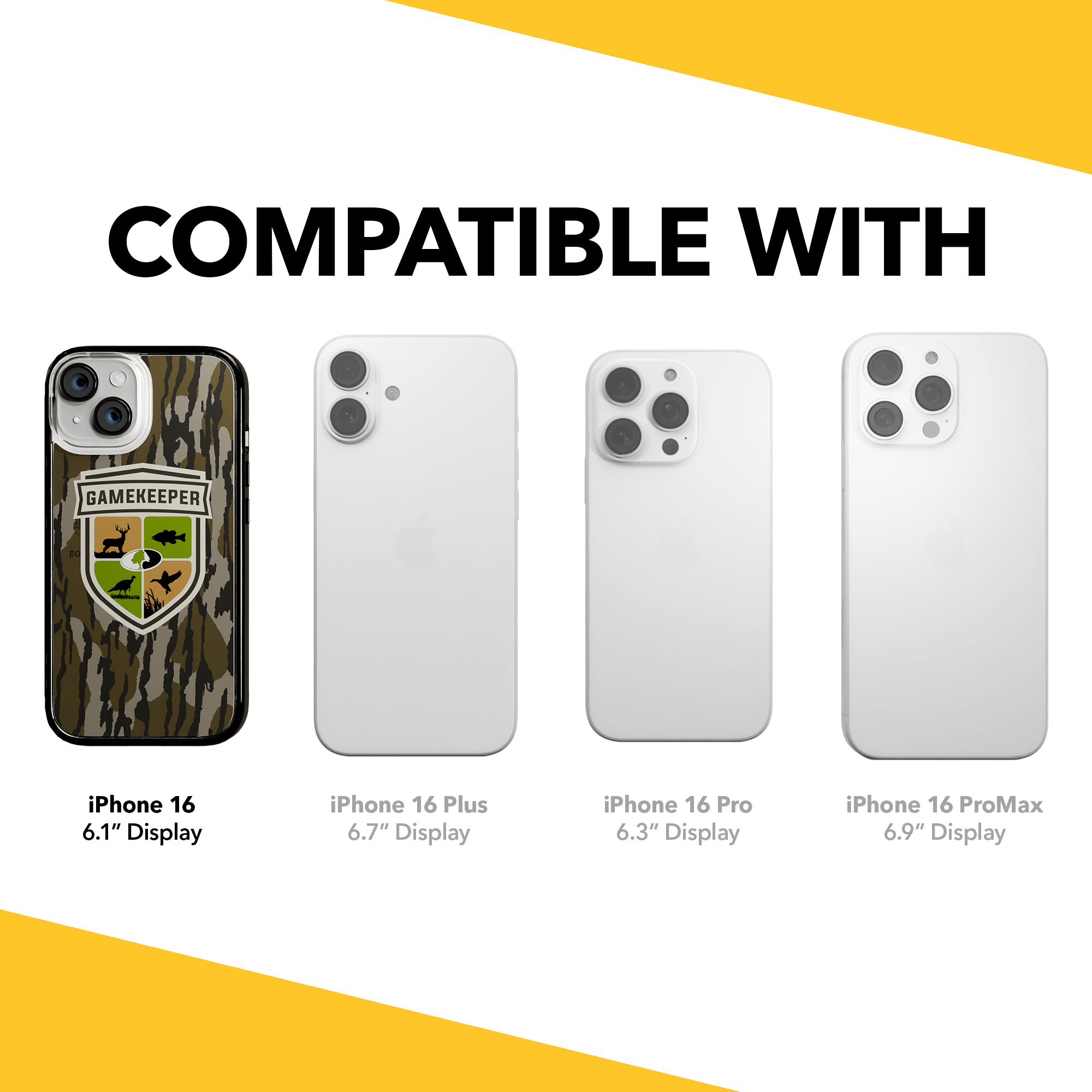 Slim MagSafe® Case for Apple iPhone 15 | Mossy Oak Gamekeeper Bottomland Camo Onyx Black