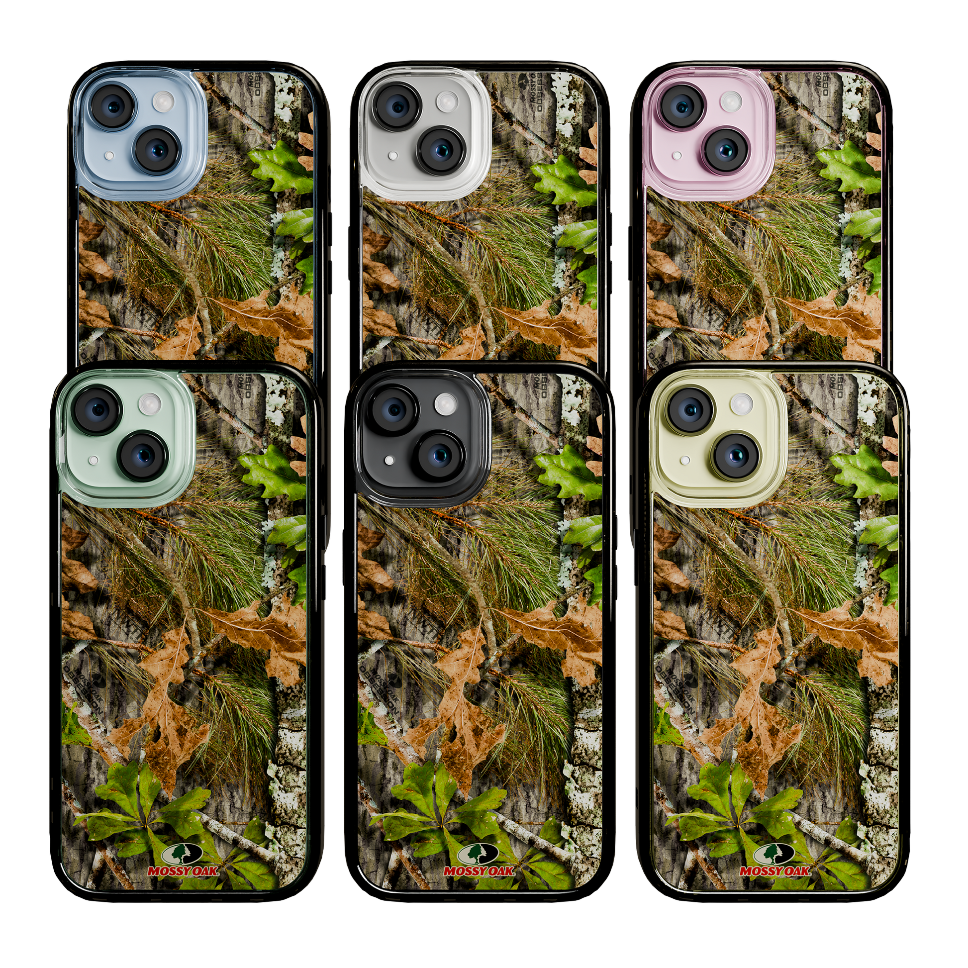 Slim MagSafe® Case for Apple iPhone 15 | Mossy Oak Obbsession Camo Onyx Black
