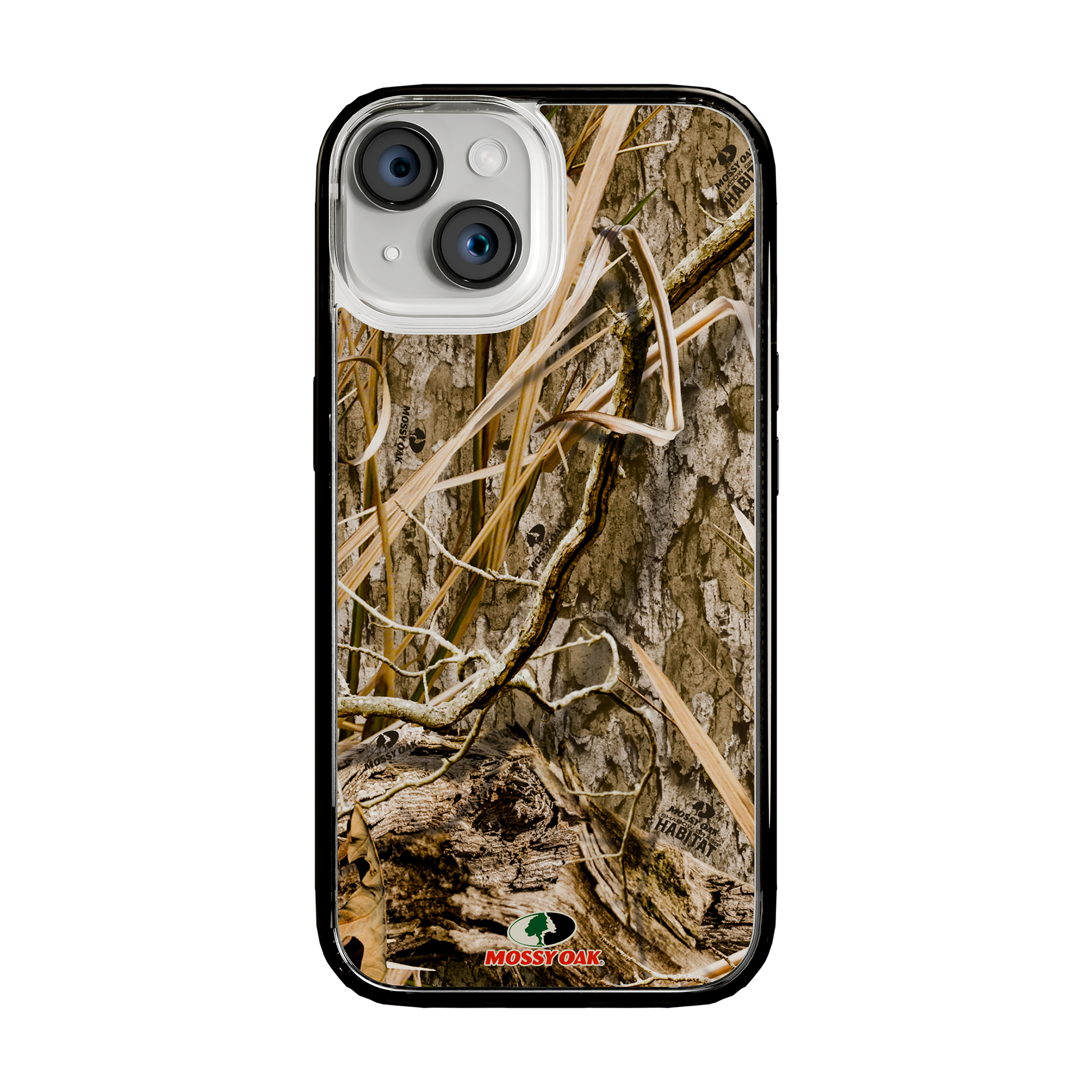 Slim MagSafe® Case for Apple iPhone 15 | Mossy Oak Shadow Grass Camo Onyx Black