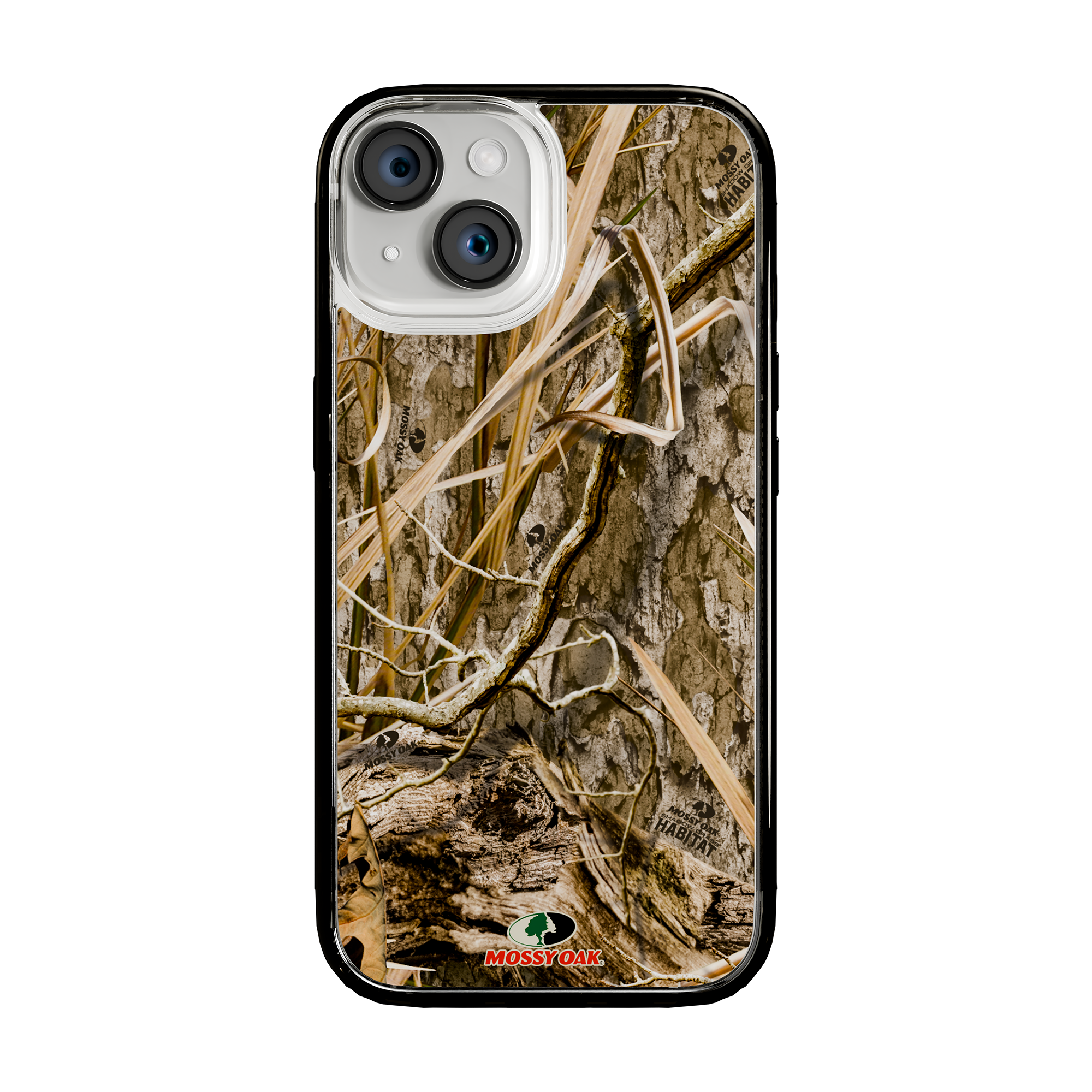 Slim MagSafe® Case for Apple iPhone 15 | Mossy Oak Shadow Grass Camo Onyx Black