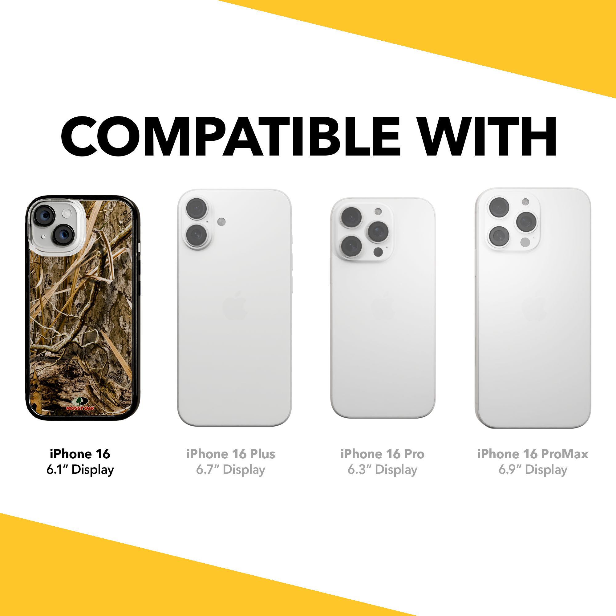 Slim MagSafe® Case for Apple iPhone 15 | Mossy Oak Shadow Grass Camo Onyx Black