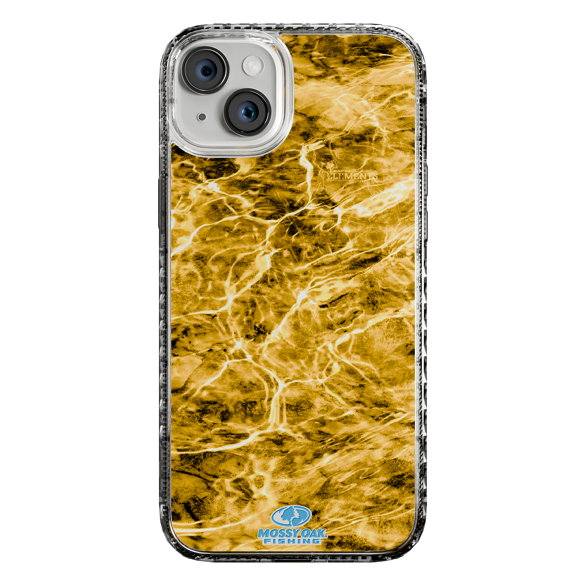 Slim MagSafe® Case for Apple iPhone 15 Plus | Mossy Oak Agua Yellowfin Camo Crystal Clear