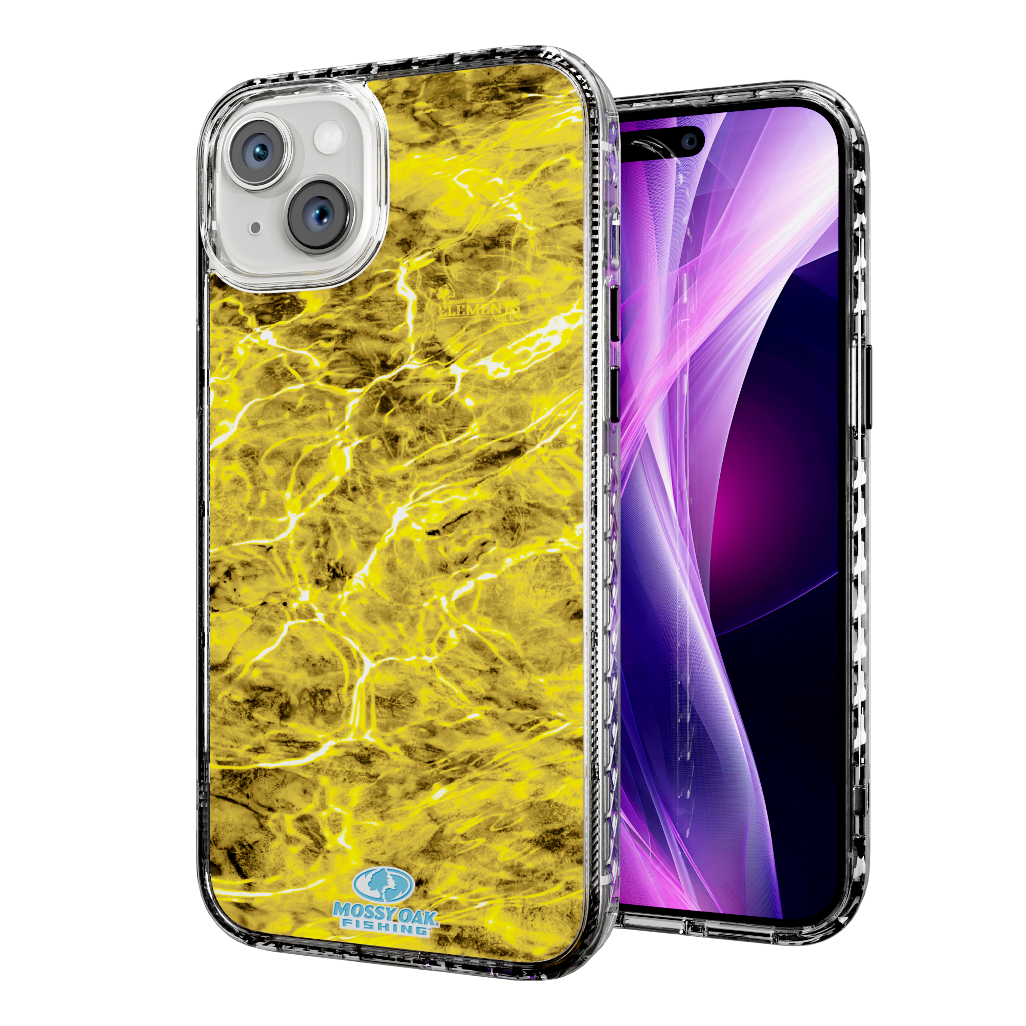 Mossy Oak Magnitude Series for Apple iPhone 15 Plus - Agua Yellowfin Crystal Clear