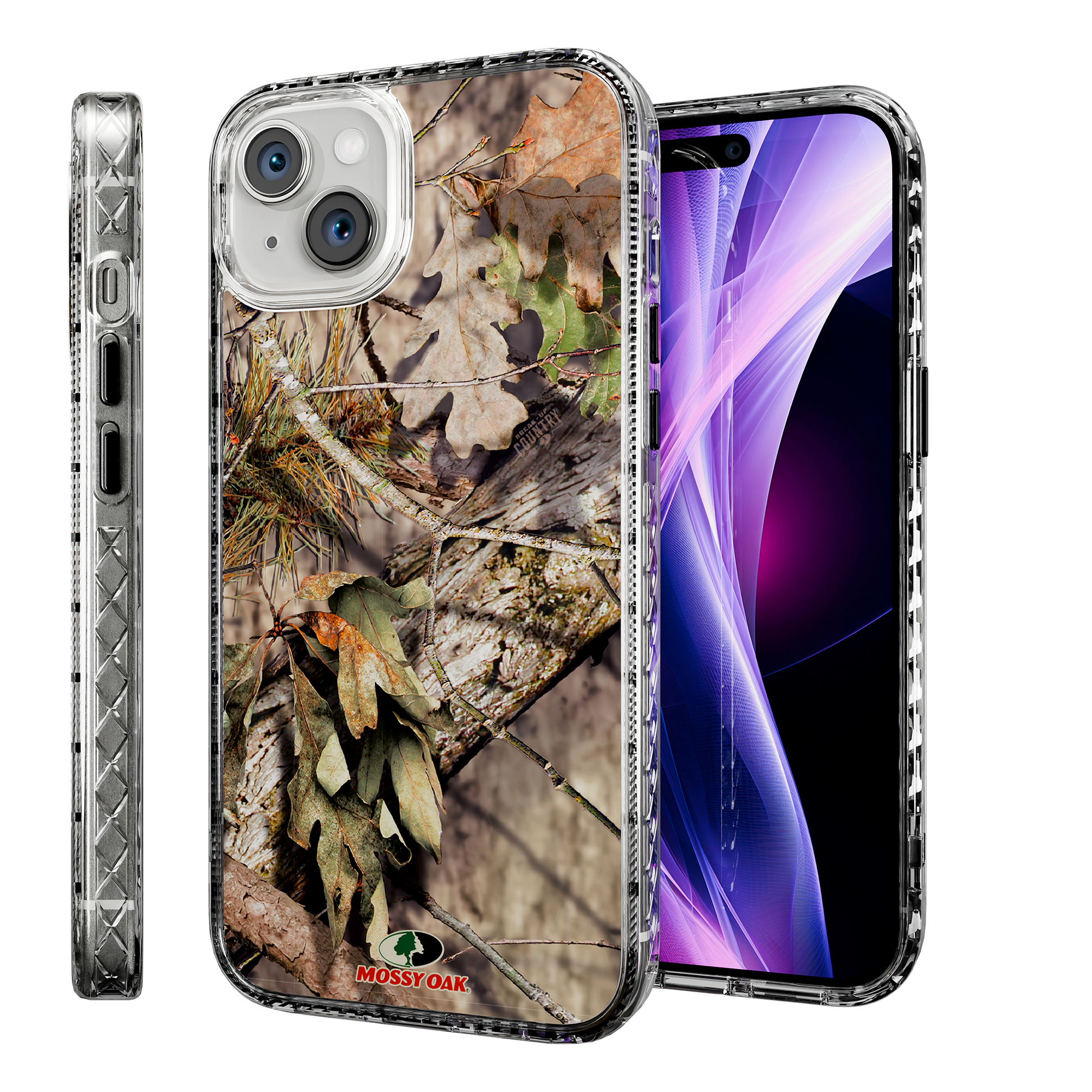 Slim MagSafe® Case for Apple iPhone 15 Plus | Mossy Oak Breakup Country Camo Crystal Clear