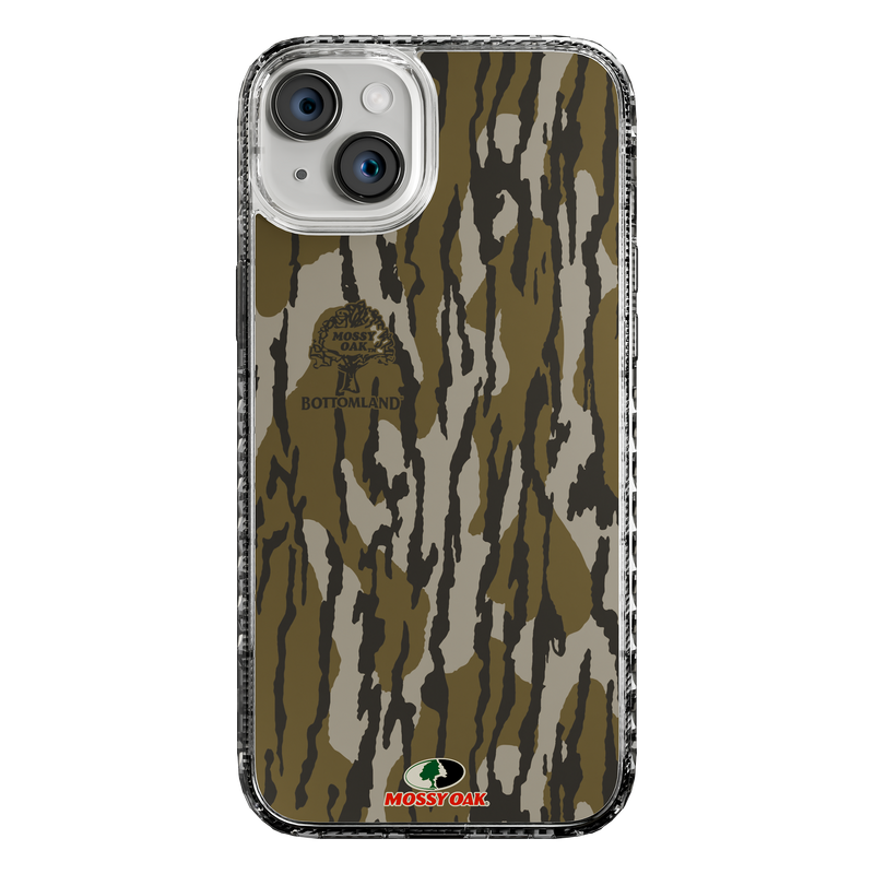 Slim MagSafe® Case for Apple iPhone 15 Plus | Mossy Oak Bottomland Camo Crystal Clear