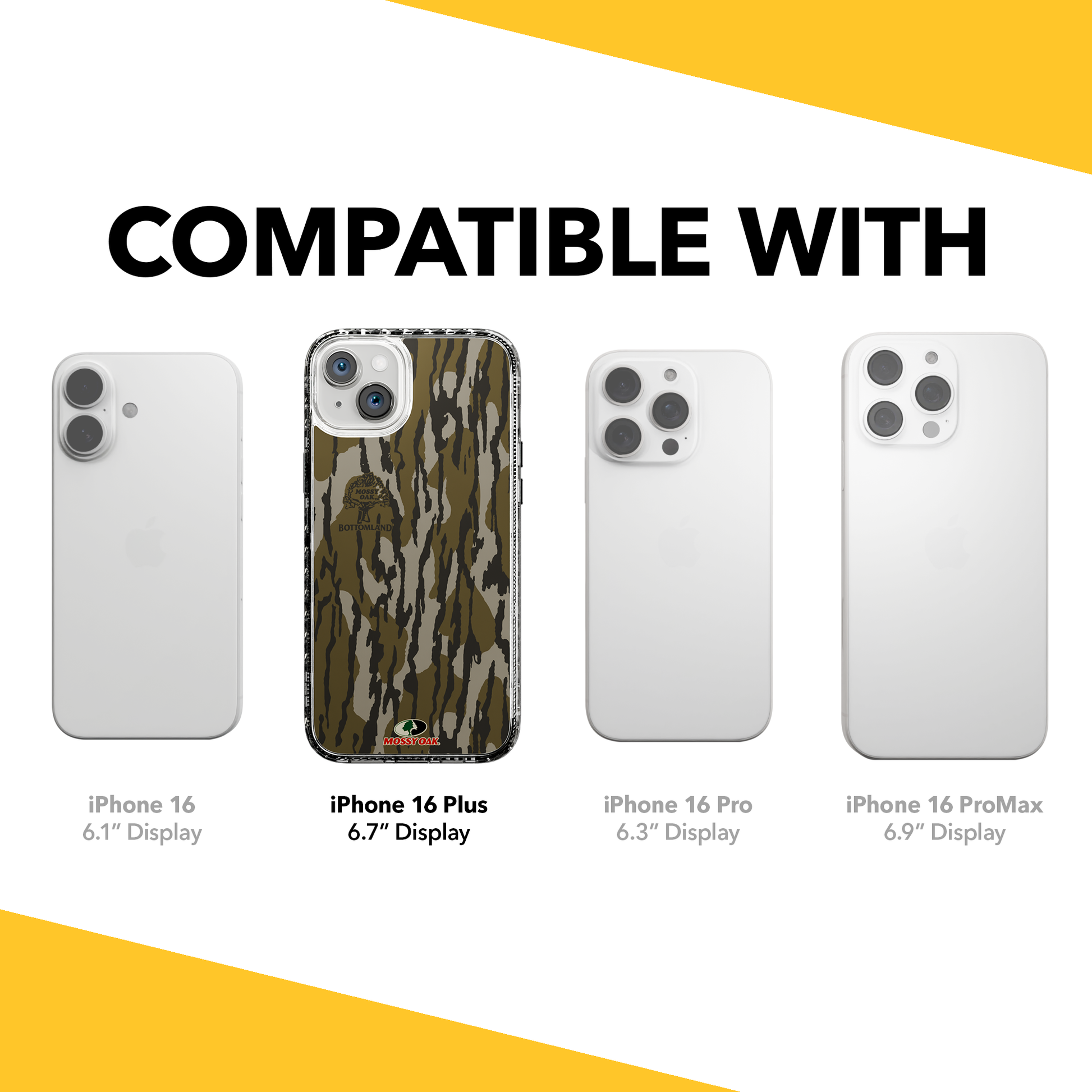 Slim MagSafe® Case for Apple iPhone 15 Plus | Mossy Oak Bottomland Camo Crystal Clear