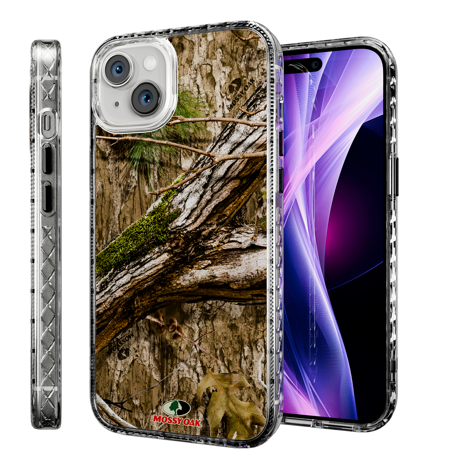 Slim MagSafe® Case for Apple iPhone 15 Plus | Mossy Oak Country DNA Camo Crystal Clear