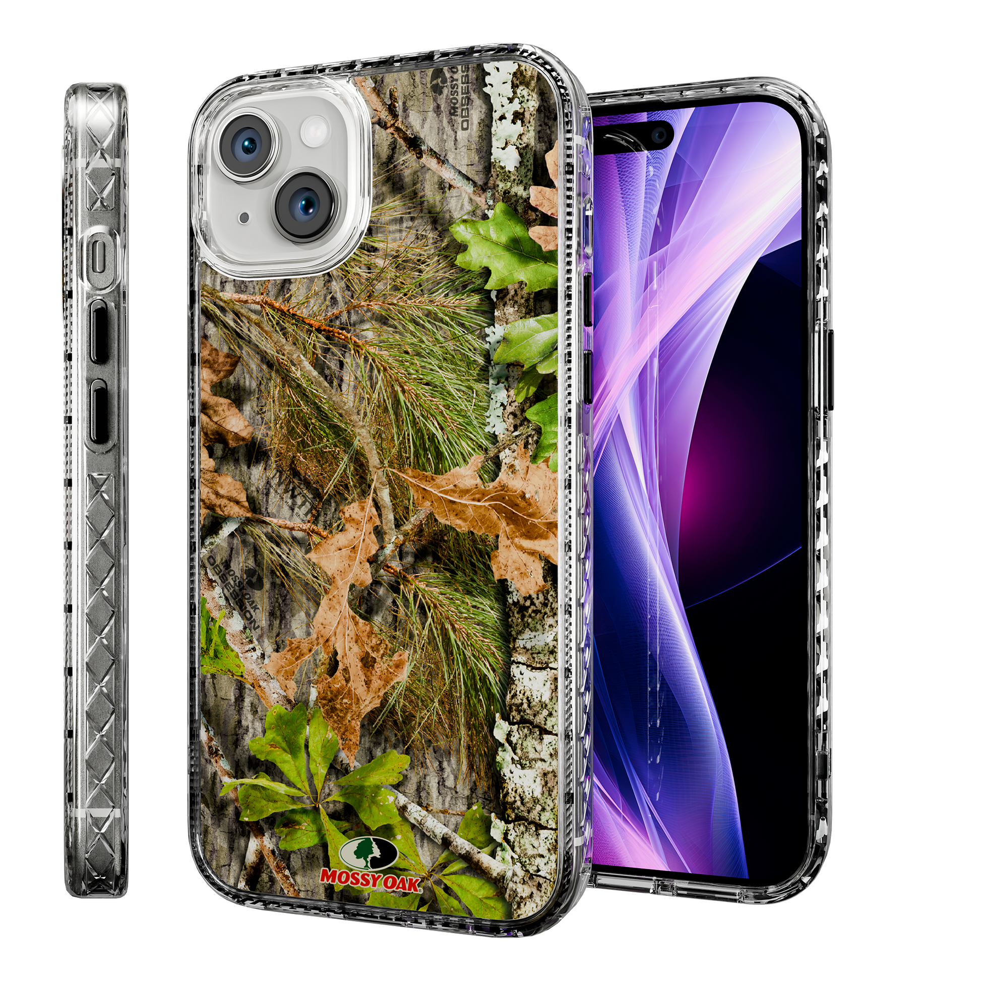 Slim MagSafe® Case for Apple iPhone 15 Plus | Mossy Oak Obbsession Camo Crystal Clear