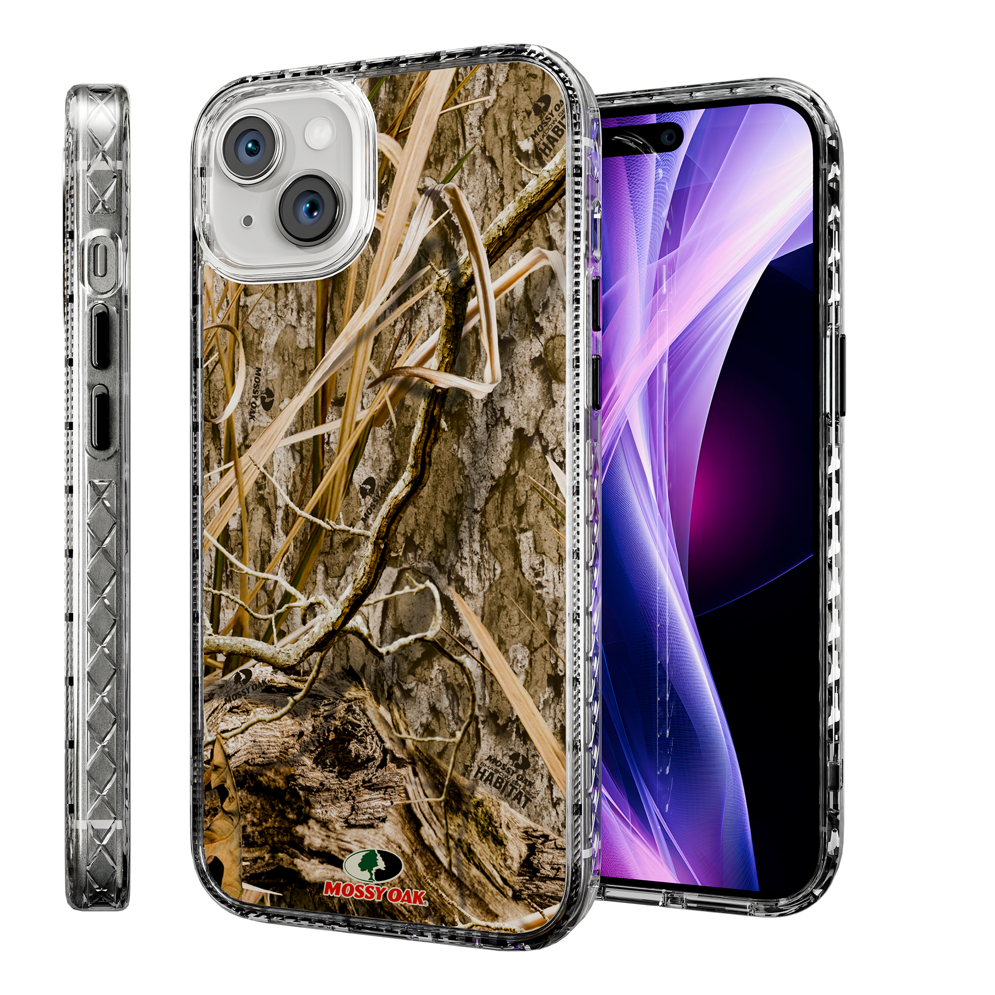 Slim MagSafe® Case for Apple iPhone 15 Plus | Mossy Oak Shadow Grass Camo Crystal Clear