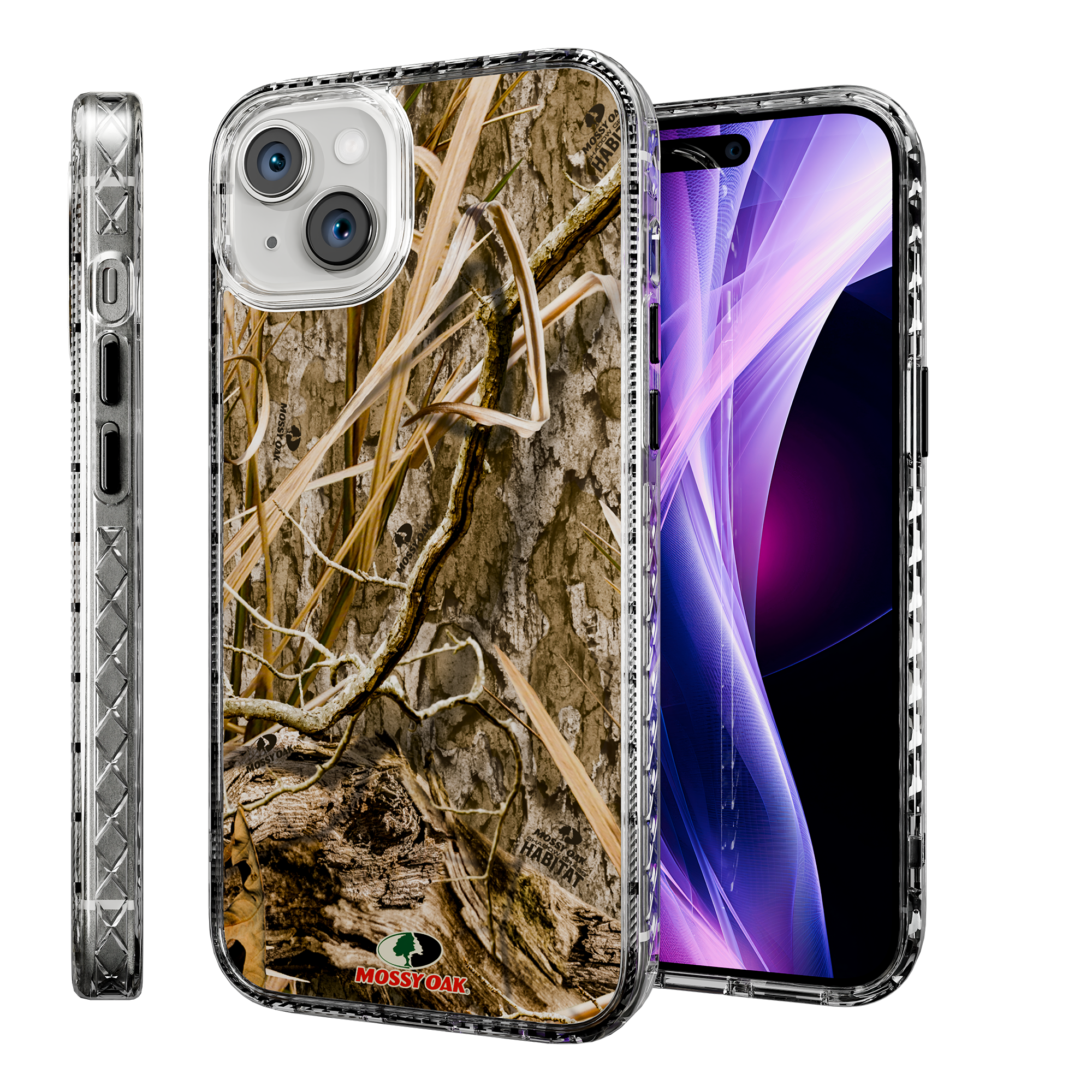 Slim MagSafe® Case for Apple iPhone 15 Plus | Mossy Oak Shadow Grass Camo Crystal Clear
