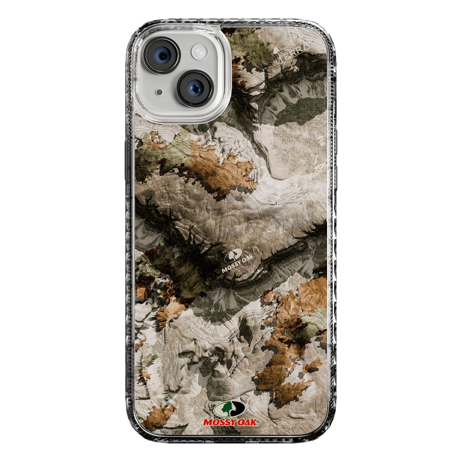 Slim MagSafe® Case for Apple iPhone 15 Plus | Mossy Oak Terra Gila Camo Crystal Clear