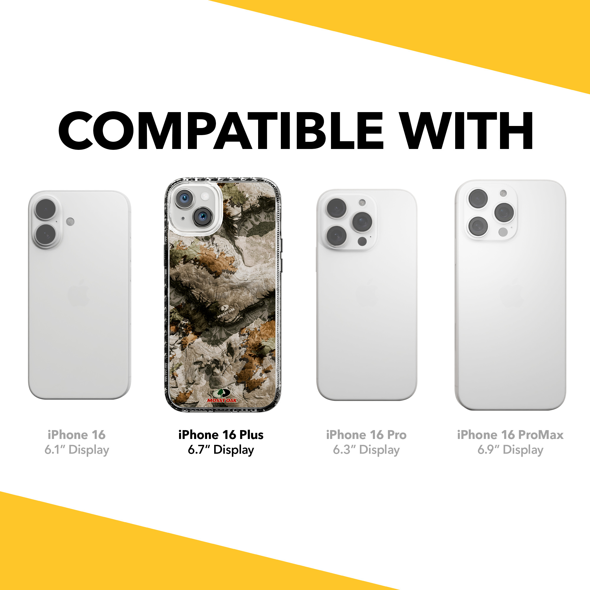 Slim MagSafe® Case for Apple iPhone 15 Plus | Mossy Oak Terra Gila Camo Crystal Clear