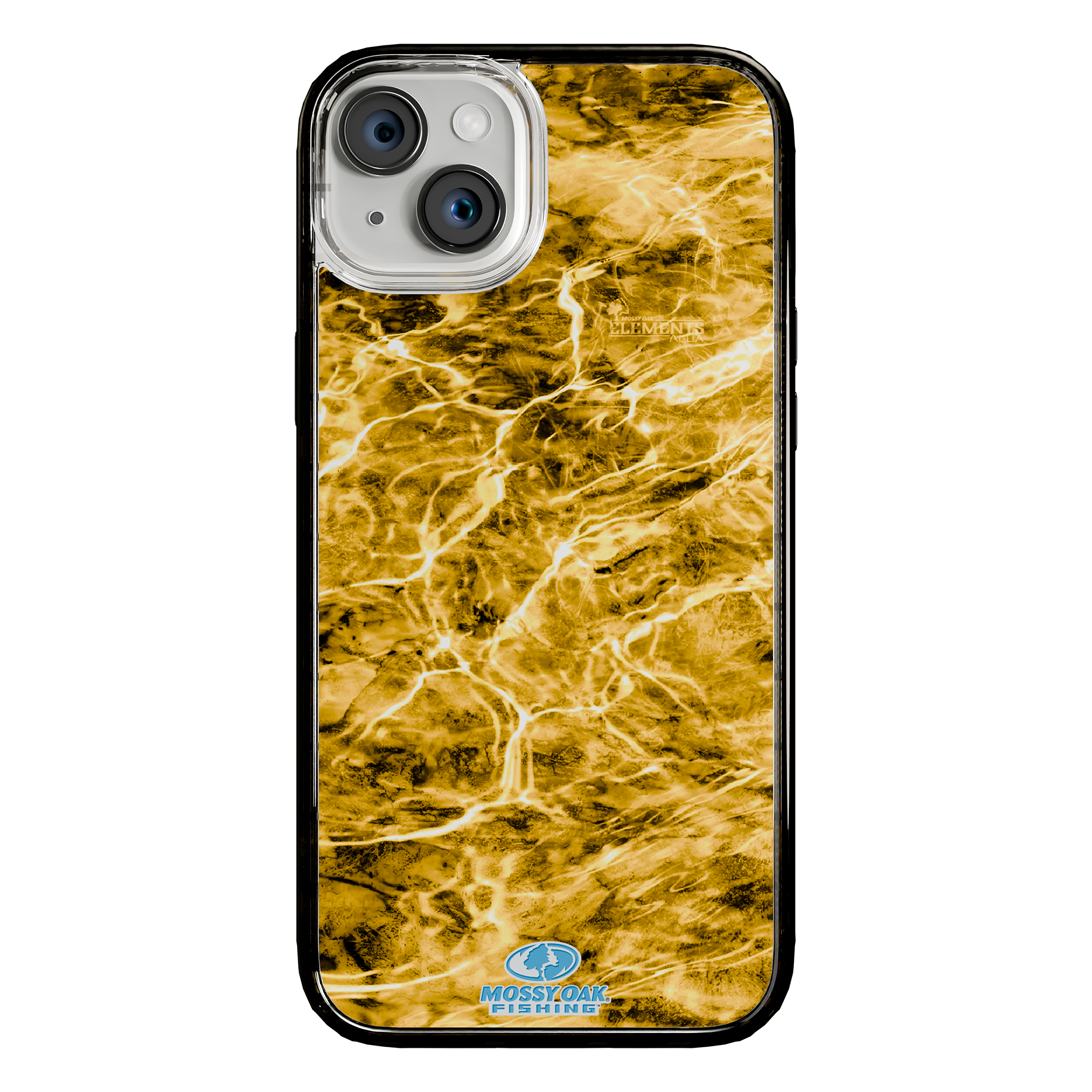 Slim MagSafe® Case for Apple iPhone 15 Plus | Mossy Oak Agua Yellowfin Camo Onyx Black