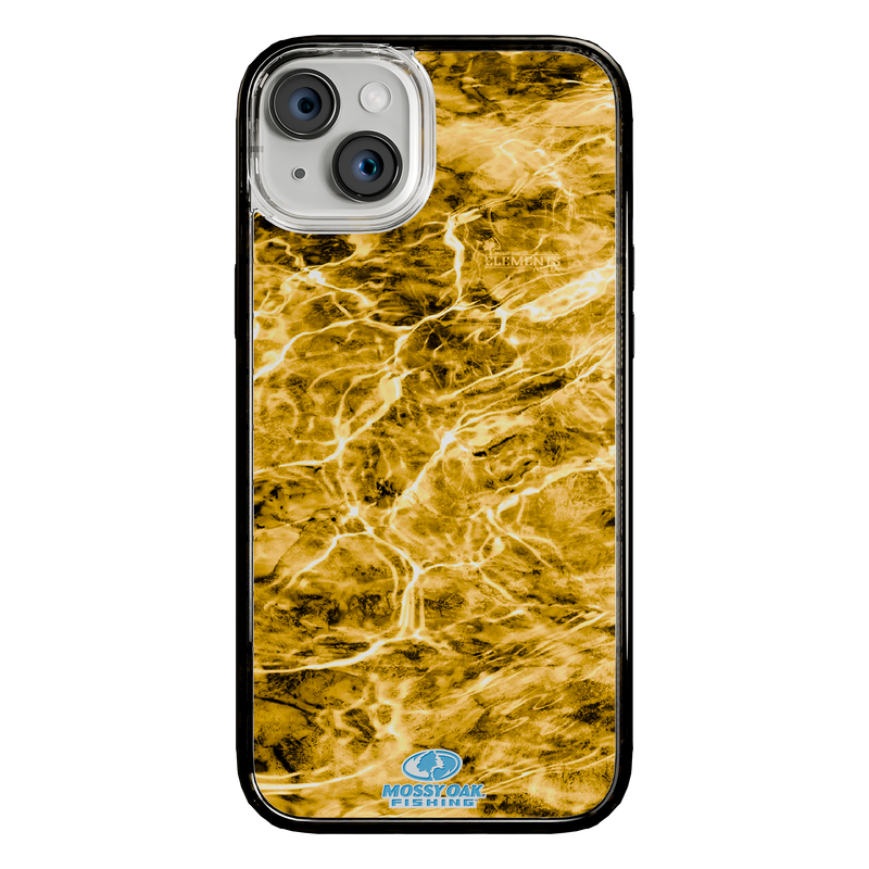 Slim MagSafe® Case for Apple iPhone 15 Plus | Mossy Oak Agua Yellowfin Camo Onyx Black