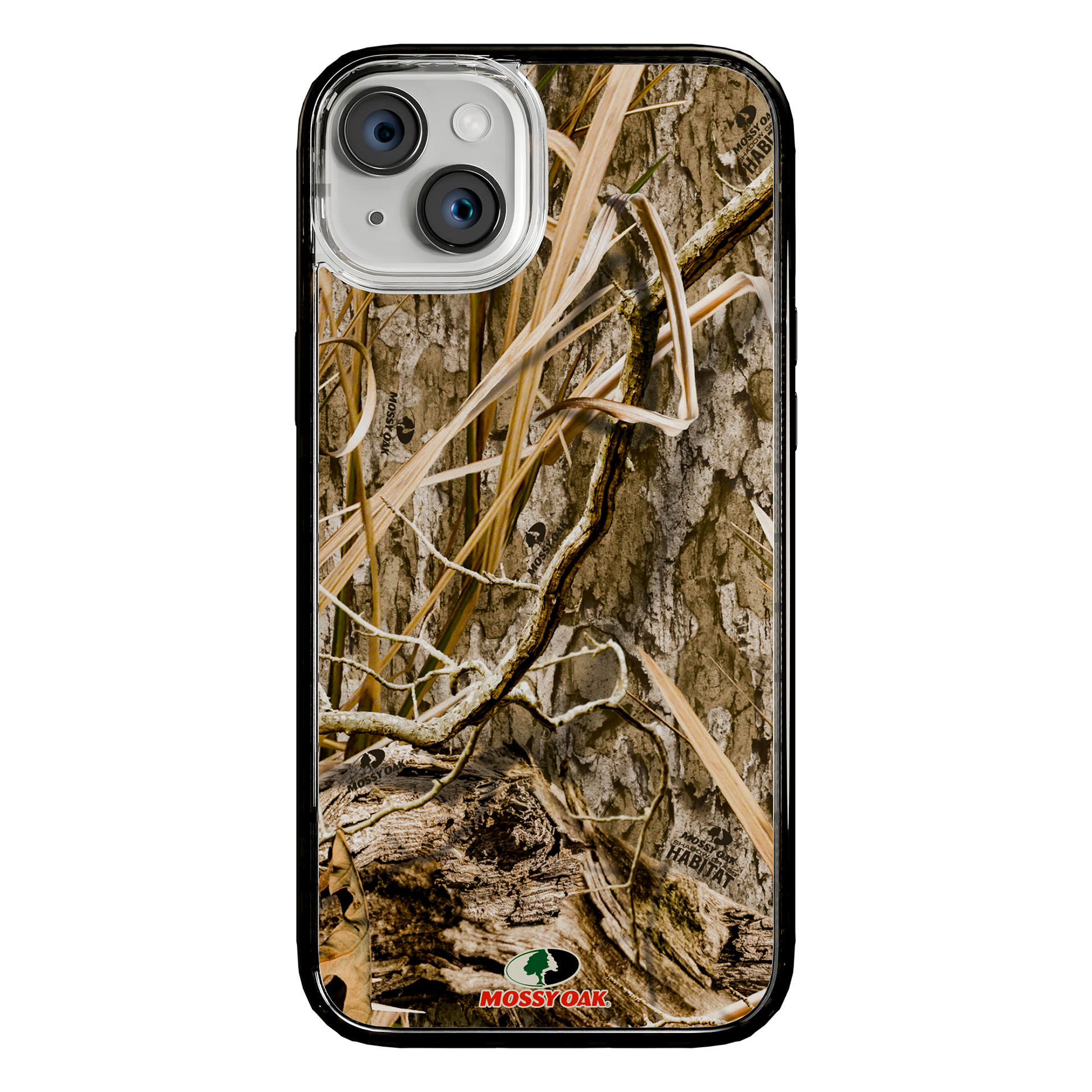 Slim MagSafe® Case for Apple iPhone 15 Plus | Mossy Oak Shadow Grass Camo Onyx Black