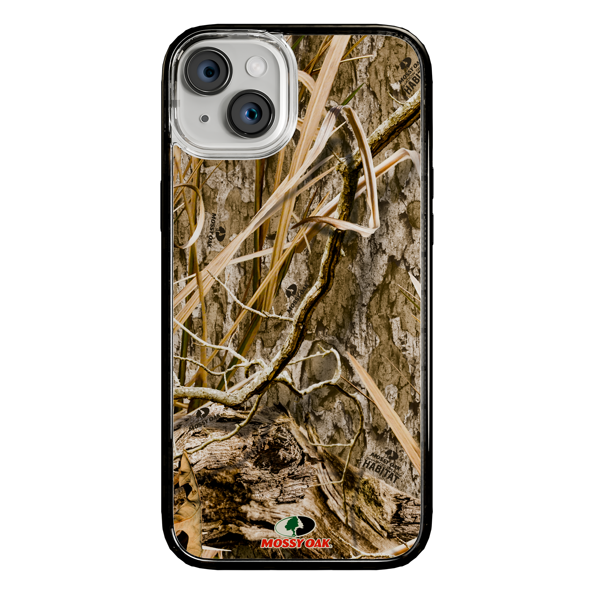 Slim MagSafe® Case for Apple iPhone 15 Plus | Mossy Oak Shadow Grass Camo Onyx Black