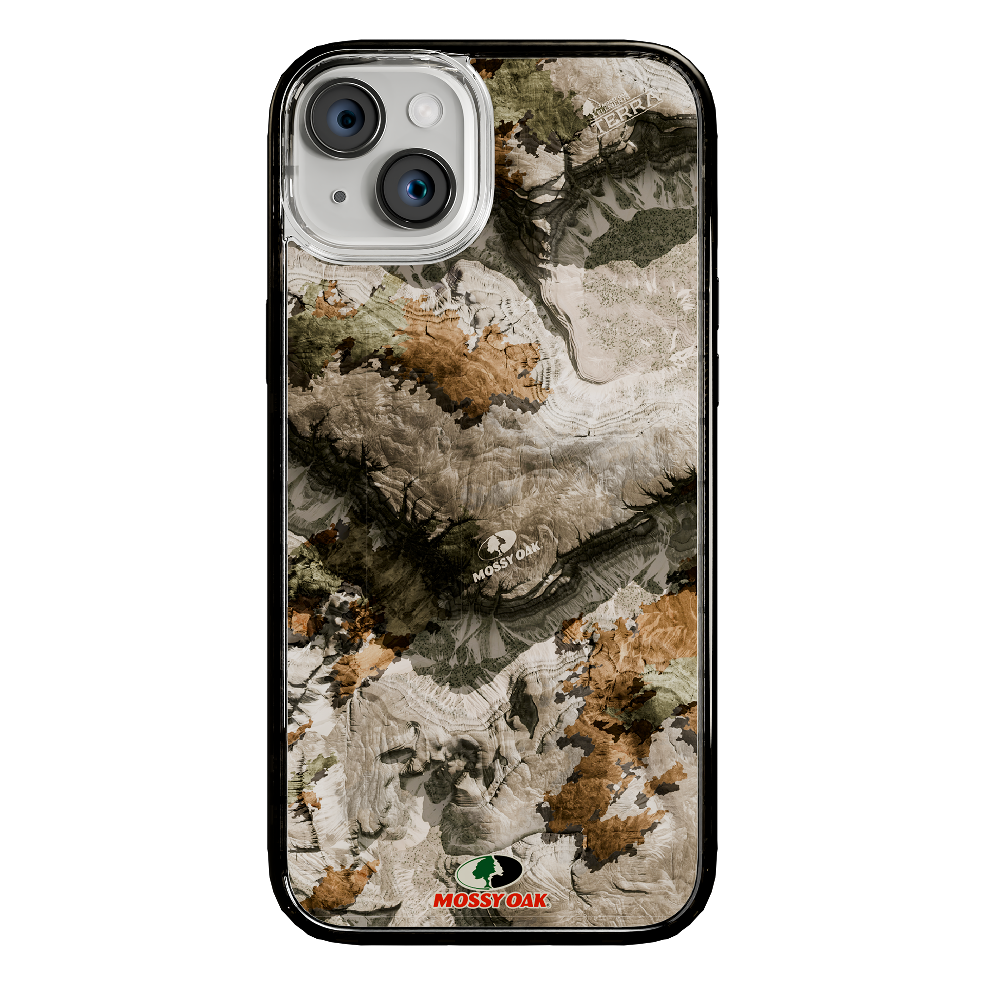 Slim MagSafe® Case for Apple iPhone 15 Plus | Mossy Oak Terra Gila Camo Onyx Black