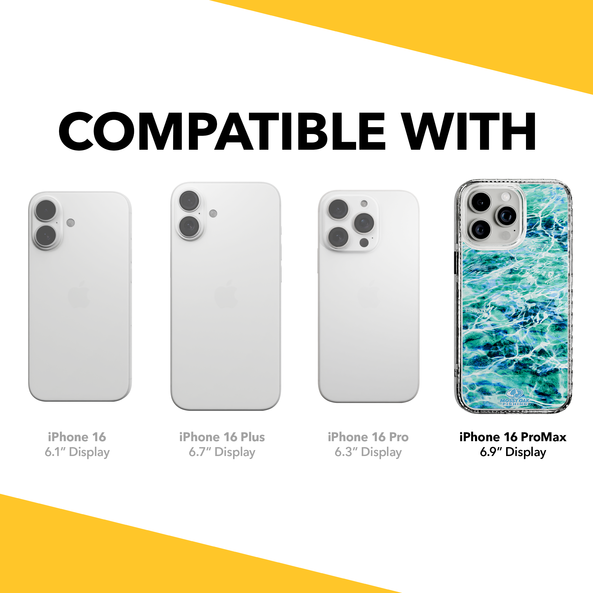 Slim MagSafe® Case for Apple iPhone 15 Pro Max | Mossy Oak Agua Seafoam Blue Camo Crystal Clear