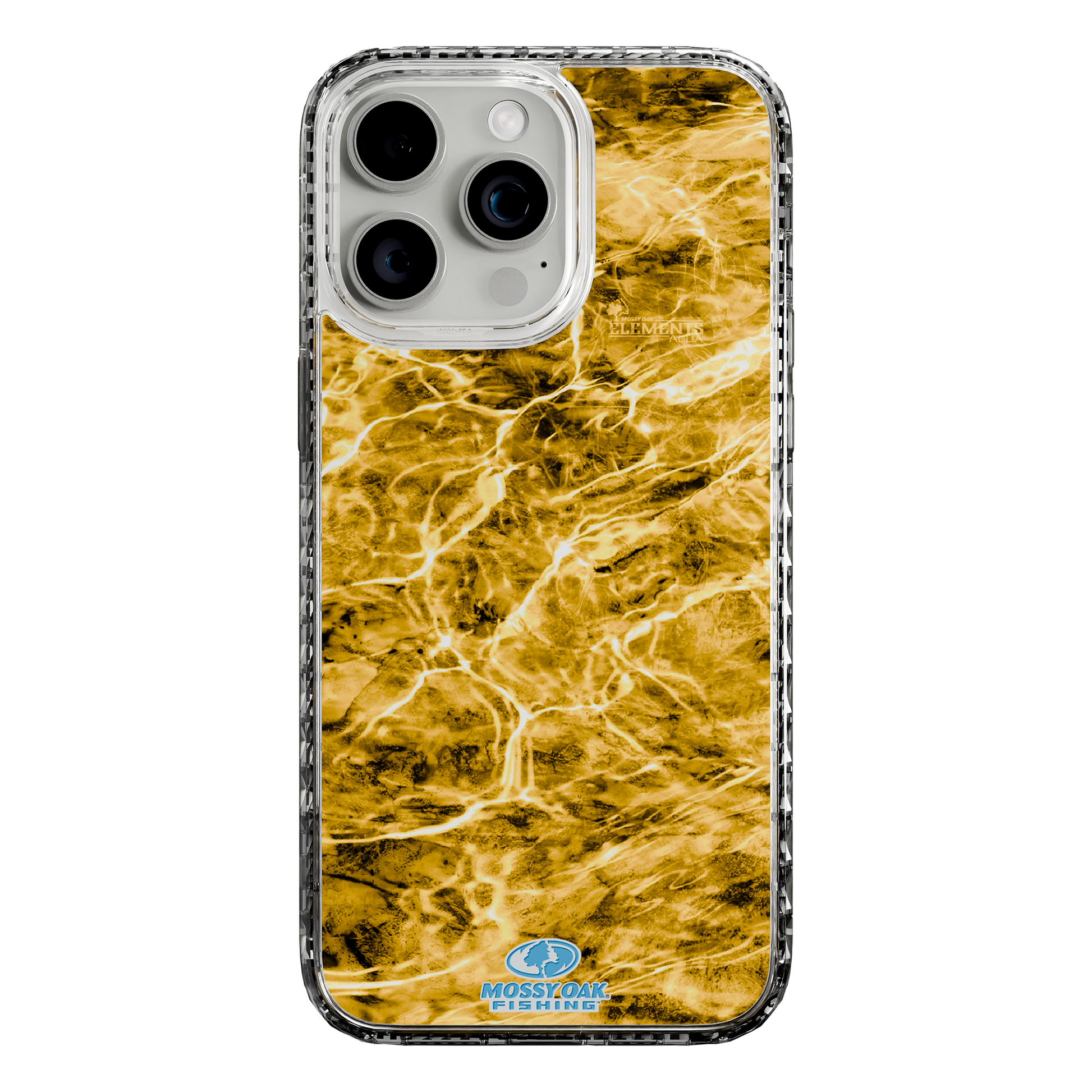 Slim MagSafe® Case for Apple iPhone 15 Pro Max | Mossy Oak Agua Yellowfin Camo Crystal Clear