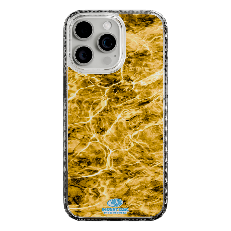 Slim MagSafe® Case for Apple iPhone 15 Pro Max | Mossy Oak Agua Yellowfin Camo Crystal Clear