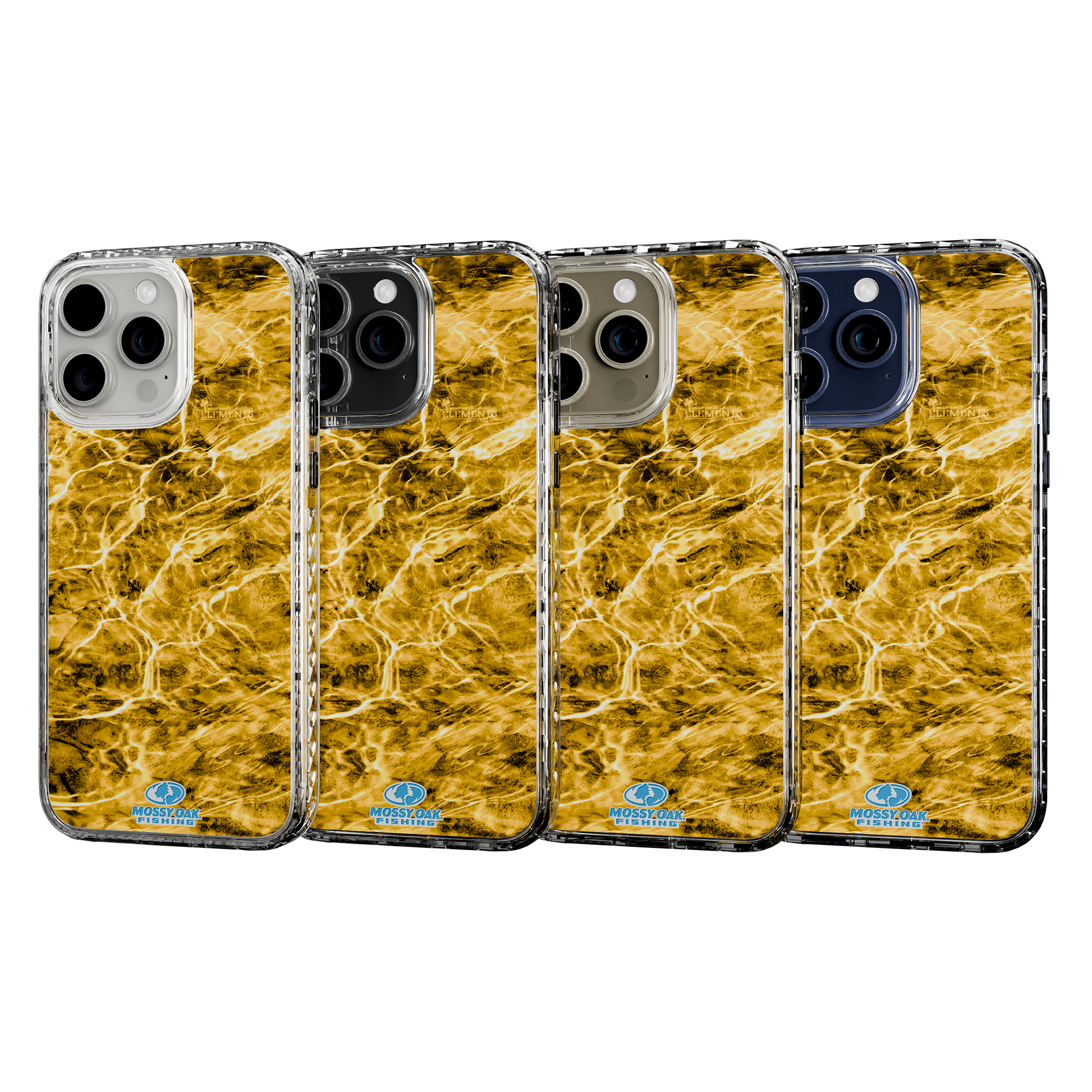 Slim MagSafe® Case for Apple iPhone 15 Pro Max | Mossy Oak Agua Yellowfin Camo Crystal Clear