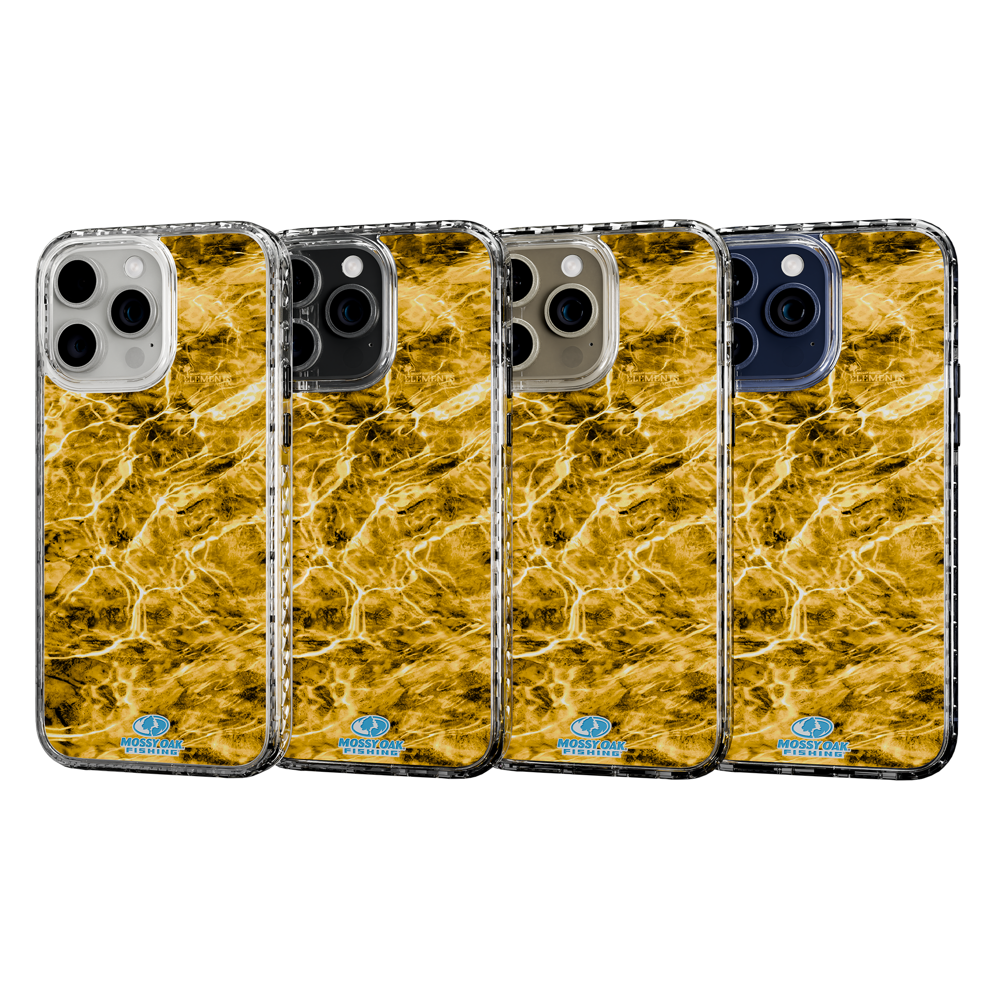 Slim MagSafe® Case for Apple iPhone 15 Pro Max | Mossy Oak Agua Yellowfin Camo Crystal Clear