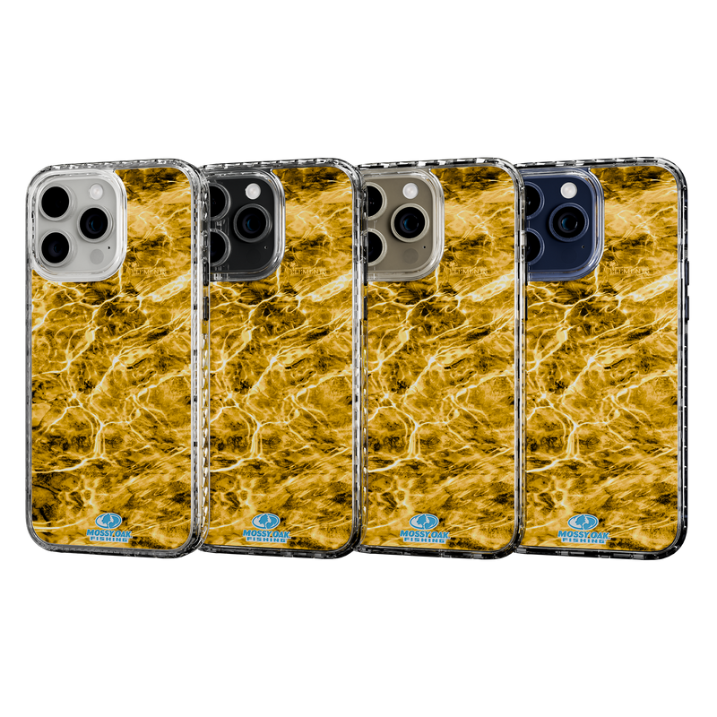 Slim MagSafe® Case for Apple iPhone 15 Pro Max | Mossy Oak Agua Yellowfin Camo Crystal Clear