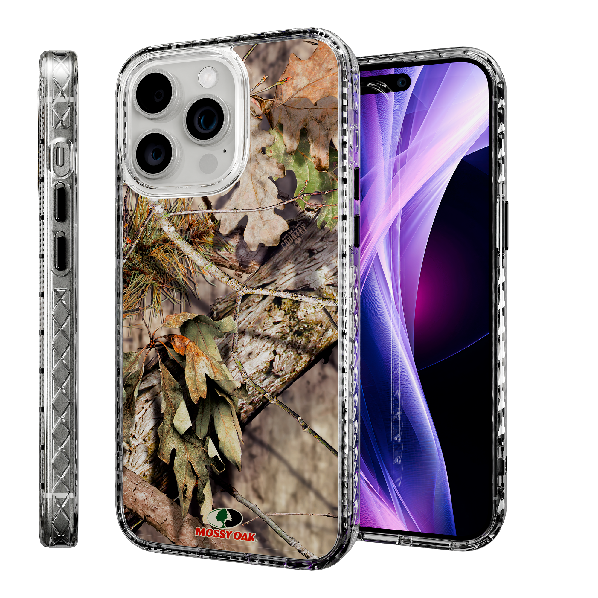 Slim MagSafe® Case for Apple iPhone 15 Pro Max | Mossy Oak Breakup Country Camo Crystal Clear