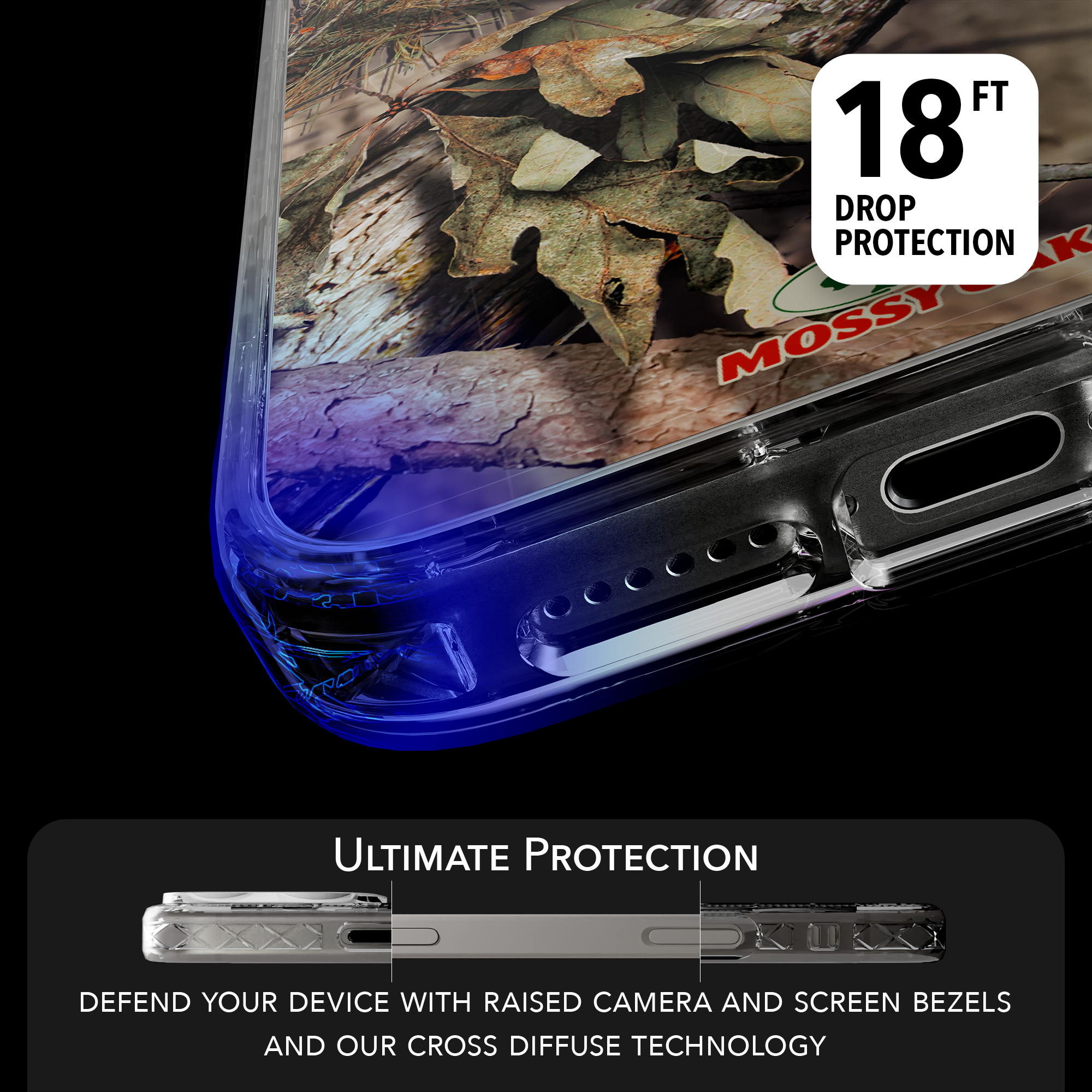 Slim MagSafe® Case for Apple iPhone 15 Pro Max | Mossy Oak Breakup Country Camo Crystal Clear