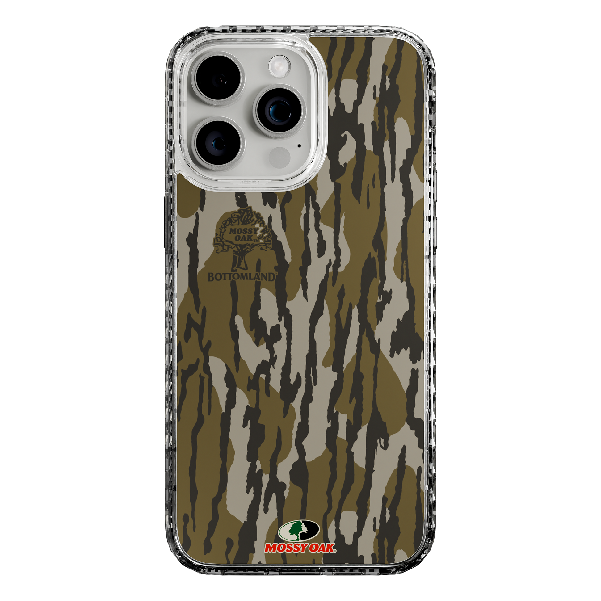 Slim MagSafe® Case for Apple iPhone 15 Pro Max | Mossy Oak Bottomland Camo Crystal Clear