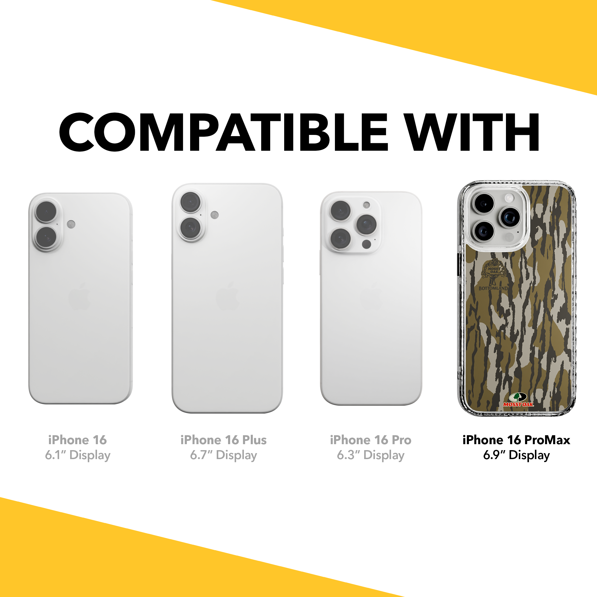 Slim MagSafe® Case for Apple iPhone 15 Pro Max | Mossy Oak Bottomland Camo Crystal Clear