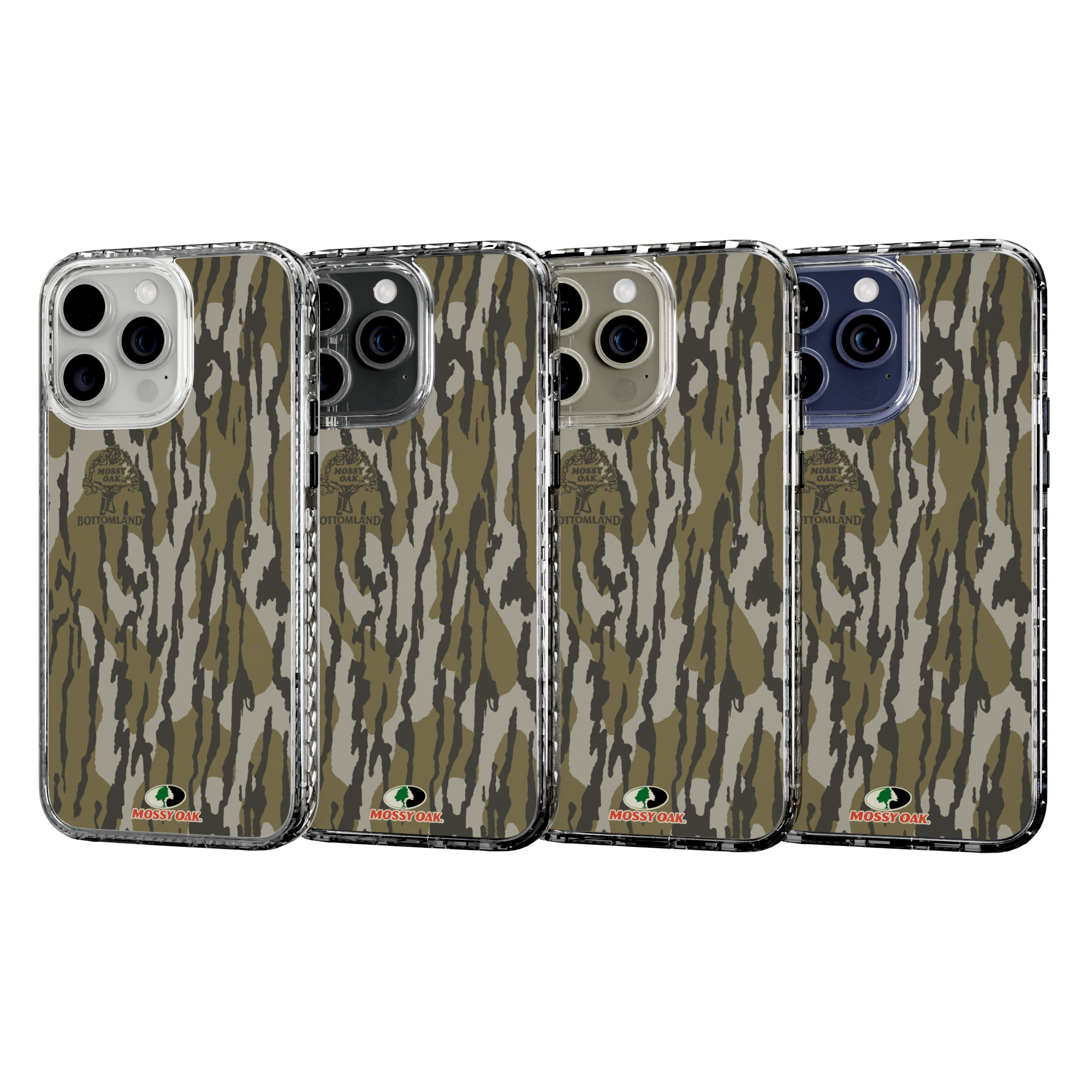 Mossy Oak Magnitude Case for Apple iPhone 15 Pro Max - Bottomland Orig Crystal Clear
