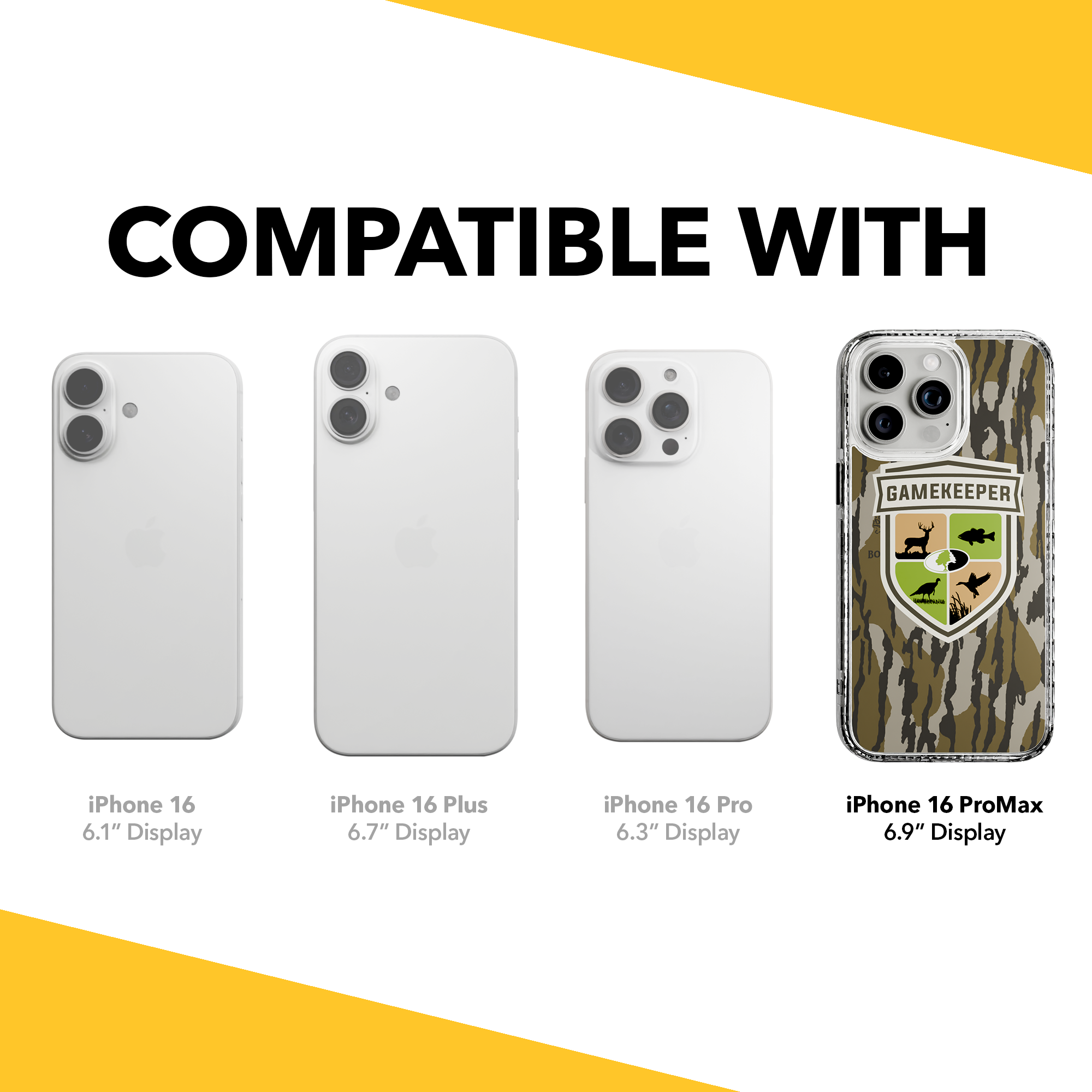 Slim MagSafe® Case for Apple iPhone 15 Pro Max | Mossy Oak Gamekeeper Bottomland Camo Crystal Clear