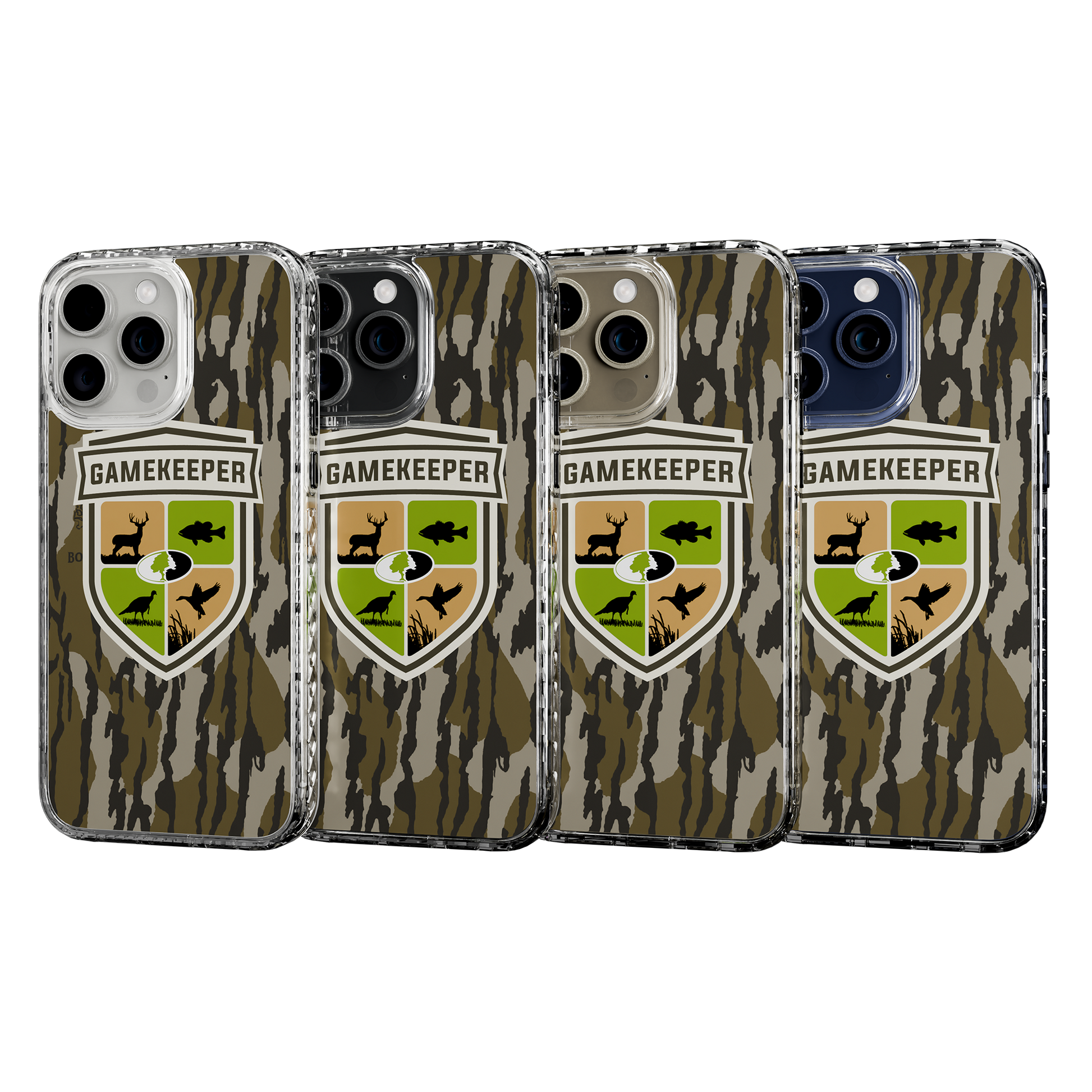 Slim MagSafe® Case for Apple iPhone 15 Pro Max | Mossy Oak Gamekeeper Bottomland Camo Crystal Clear
