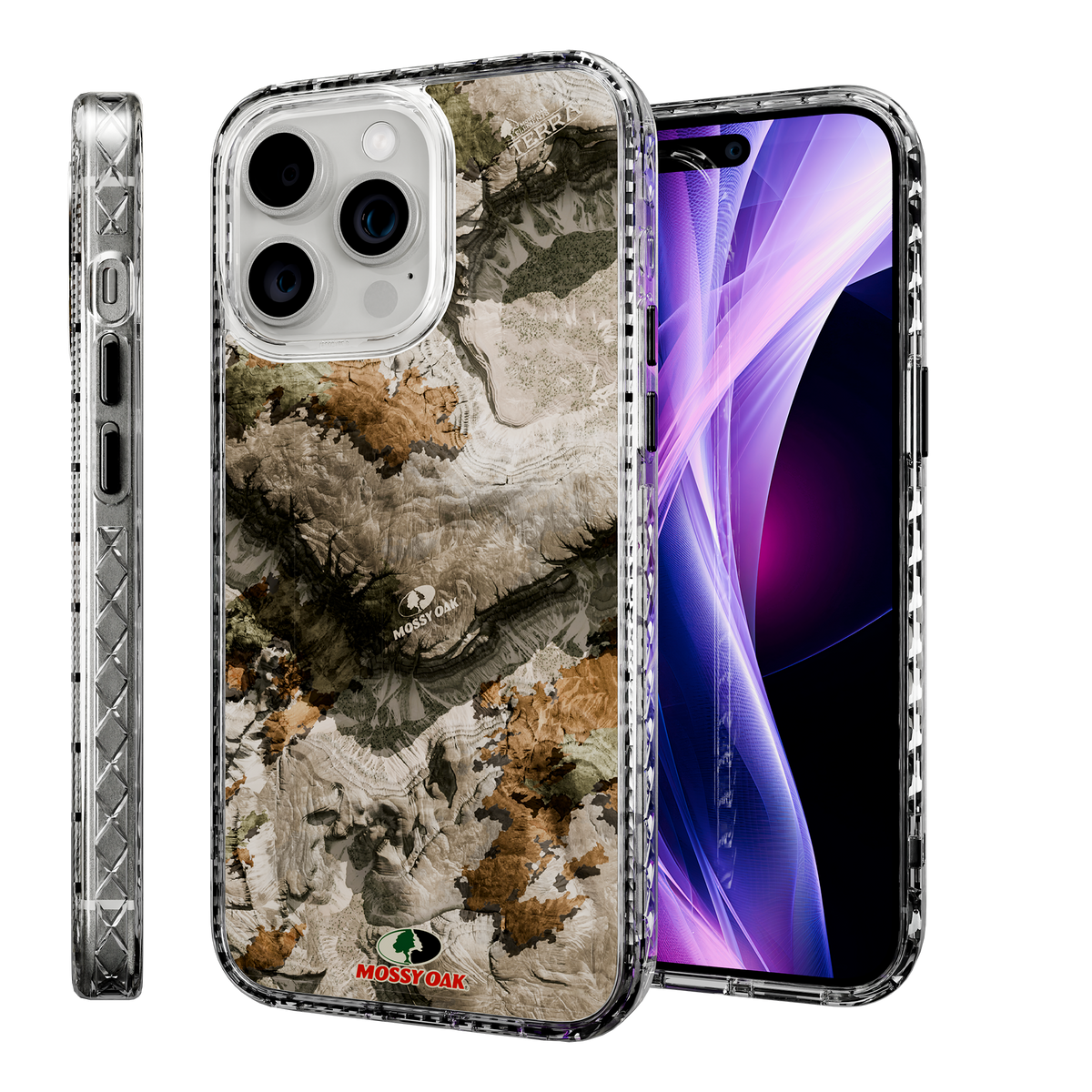 Slim MagSafe® Case for Apple iPhone 15 Pro Max | Mossy Oak Terra Gila Camo Crystal Clear