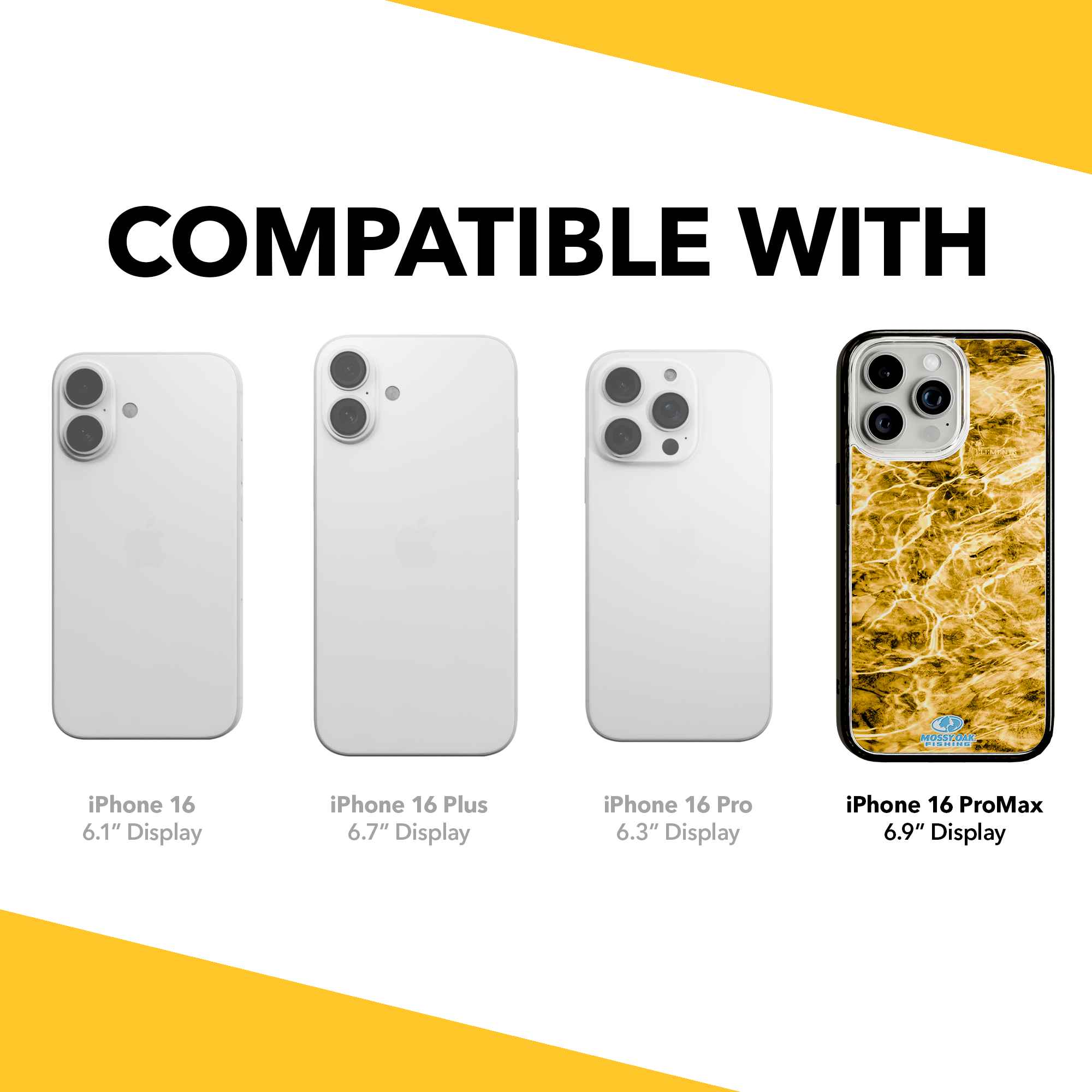 Slim MagSafe® Case for Apple iPhone 15 Pro Max | Mossy Oak Agua Yellowfin Camo Onyx Black