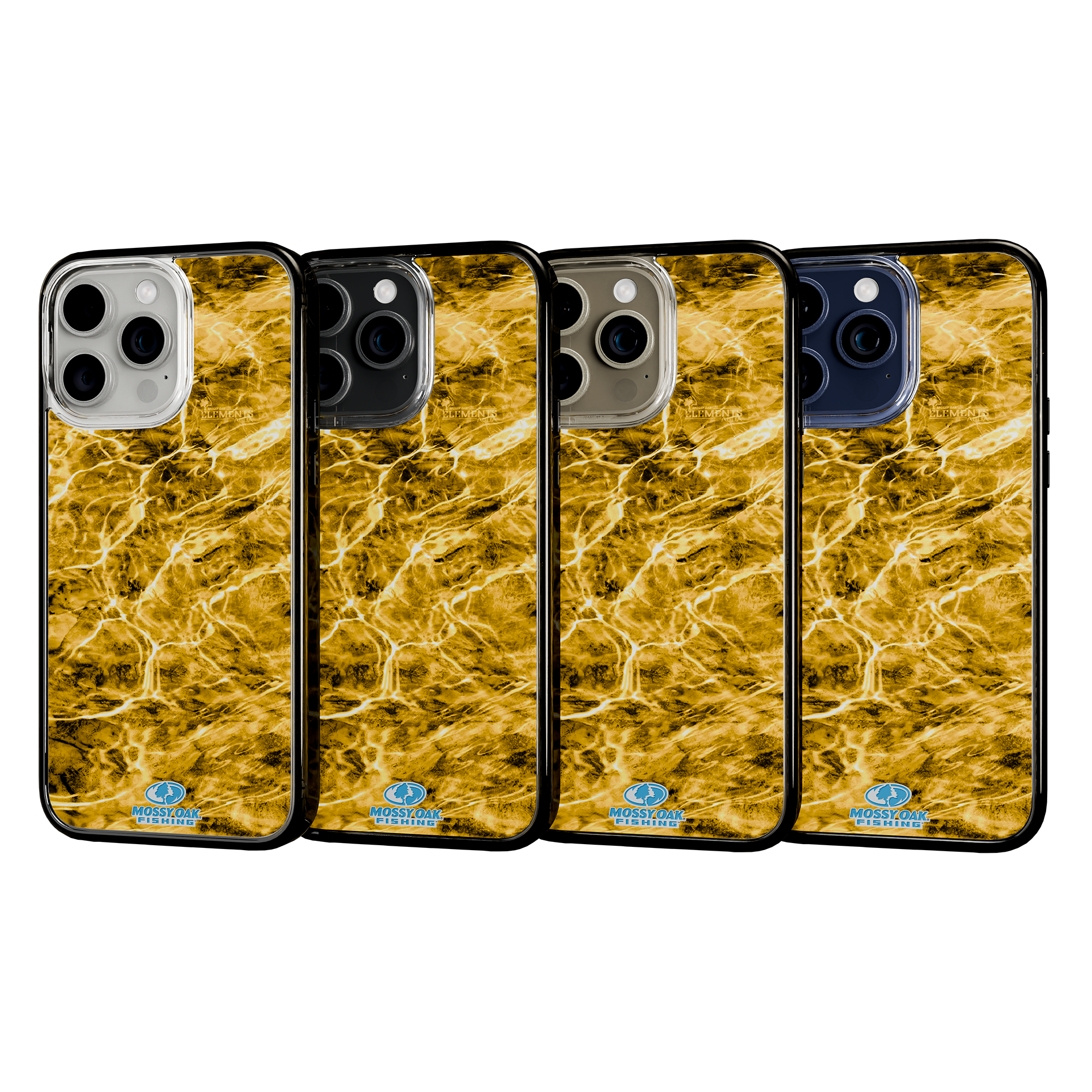 Slim MagSafe® Case for Apple iPhone 15 Pro Max | Mossy Oak Agua Yellowfin Camo Onyx Black