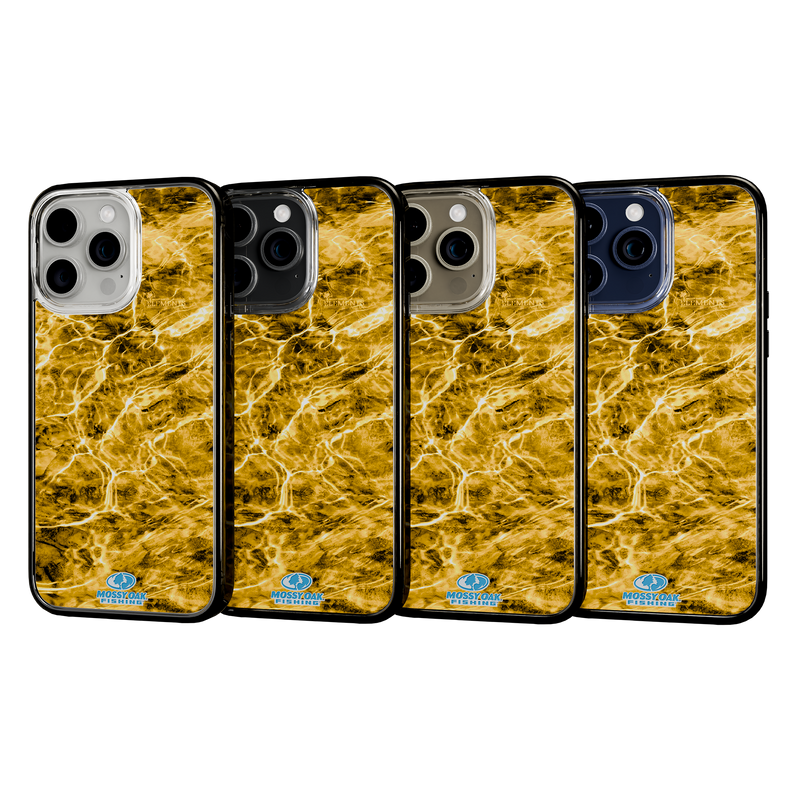 Slim MagSafe® Case for Apple iPhone 15 Pro Max | Mossy Oak Agua Yellowfin Camo Onyx Black