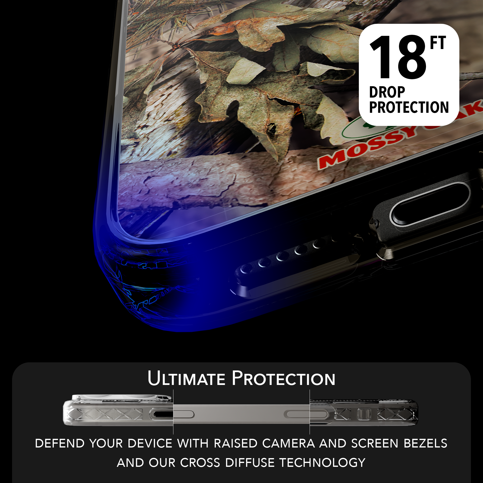 Slim MagSafe® Case for Apple iPhone 15 Pro Max | Mossy Oak Breakup Country Camo Onyx Black