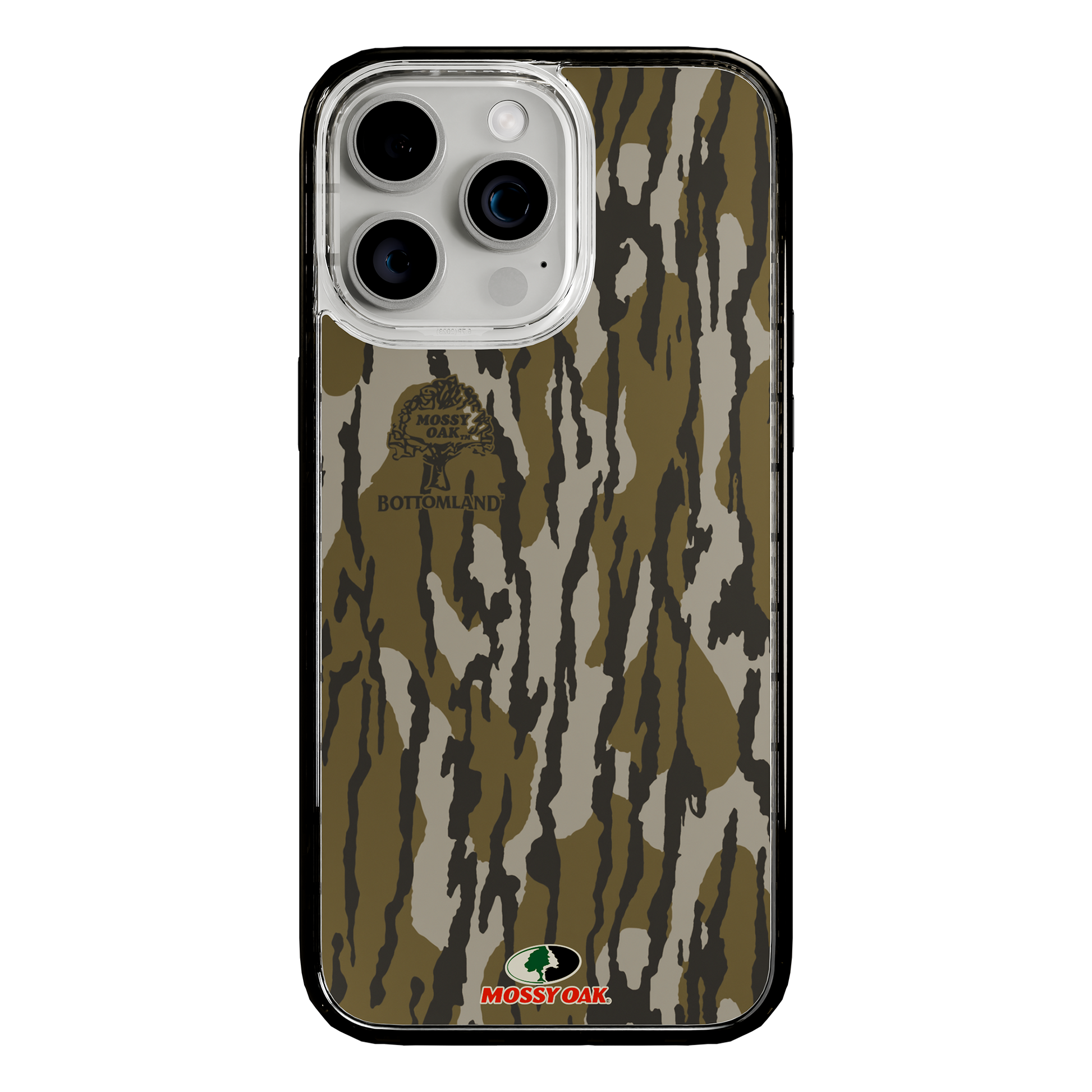 Slim MagSafe® Case for Apple iPhone 15 Pro Max | Mossy Oak Bottomland Camo Onyx Black