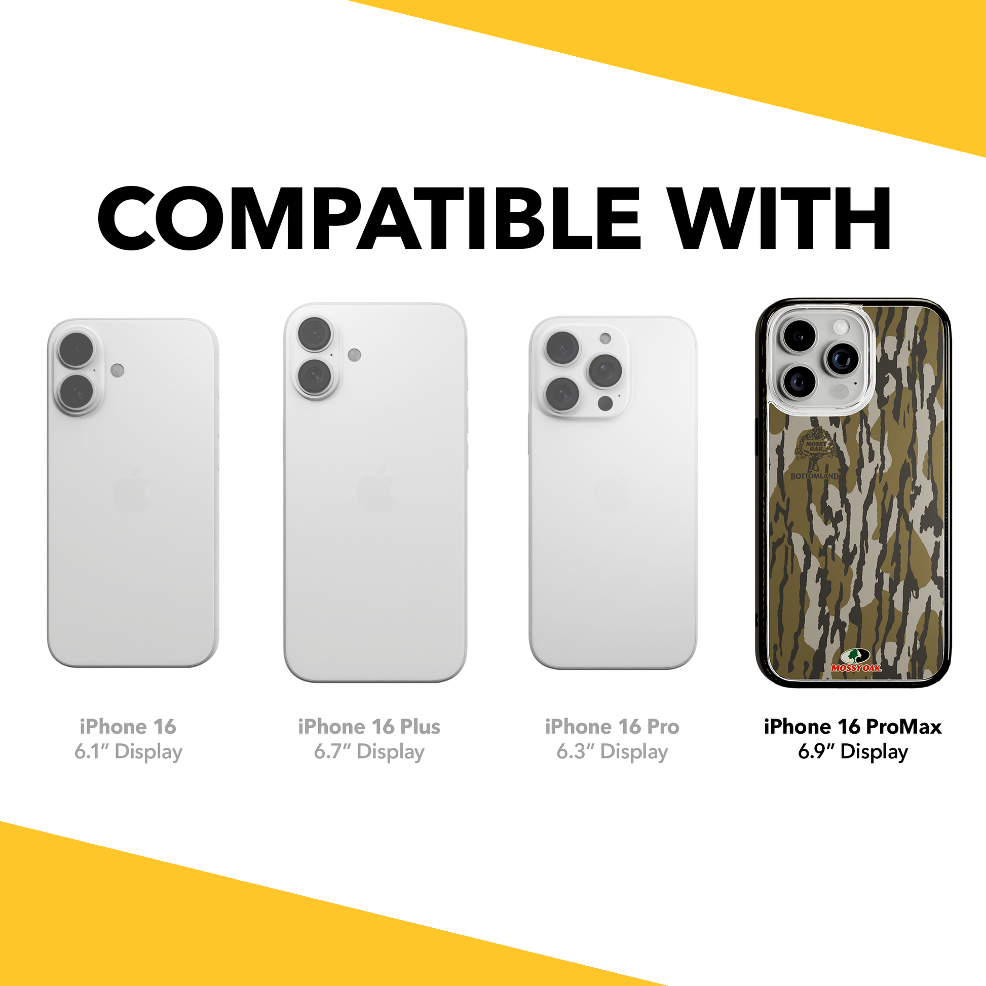 Slim MagSafe® Case for Apple iPhone 15 Pro Max | Mossy Oak Bottomland Camo Onyx Black